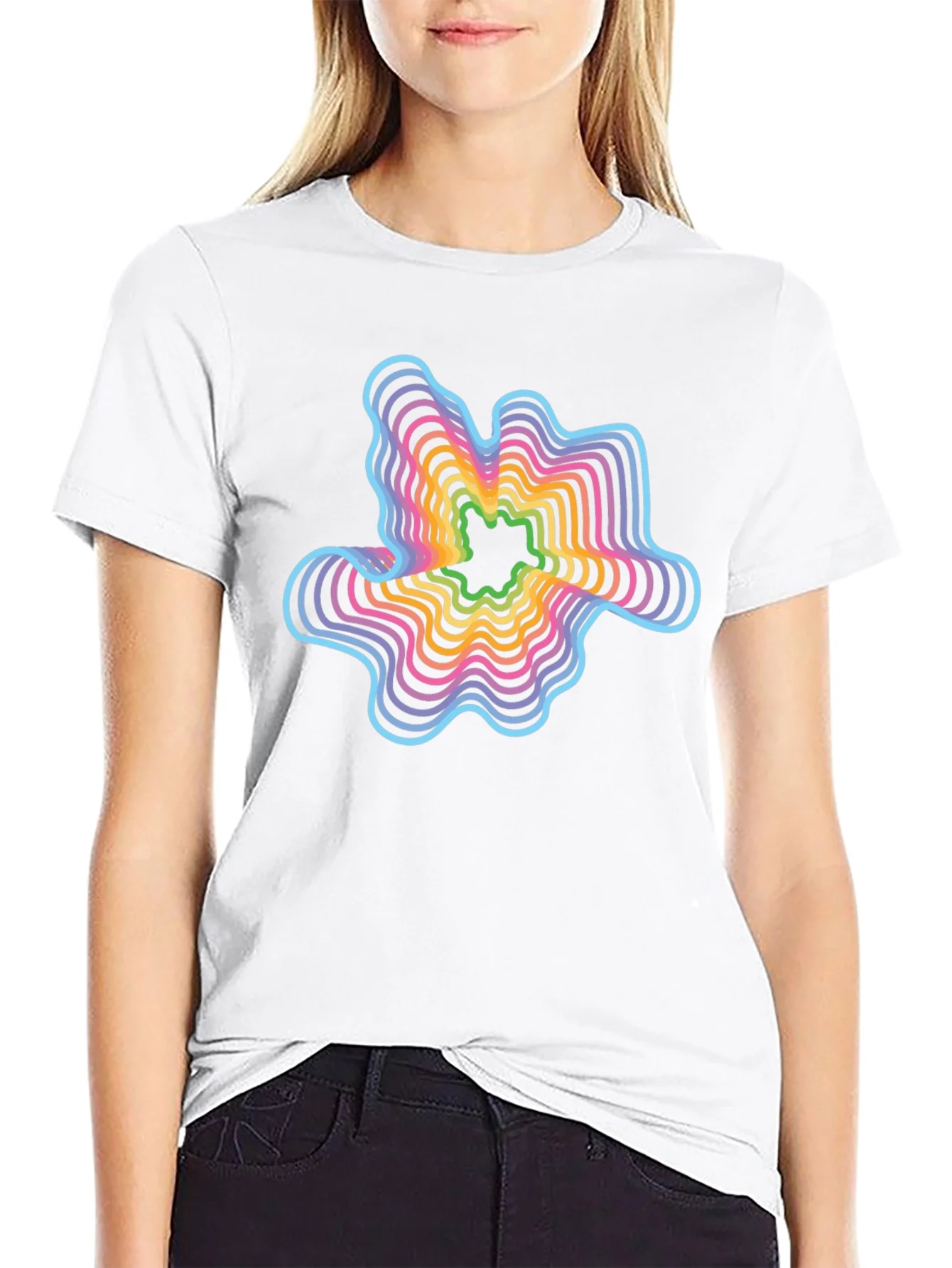 Retro Wave Graphic T-Shirt - Abstract Design