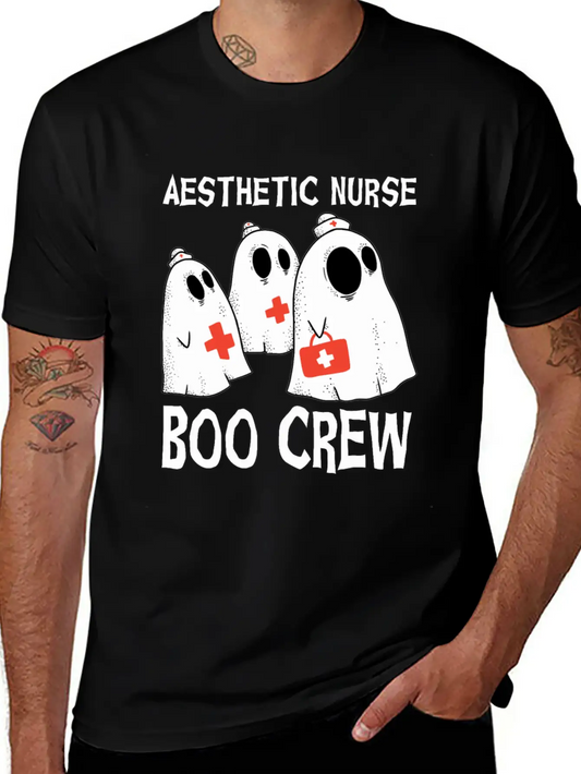 Scary Aesthetic Nurse Boo Crew Halloween Timeless Short Sleeve Tee – Comfy And Minimalist Design