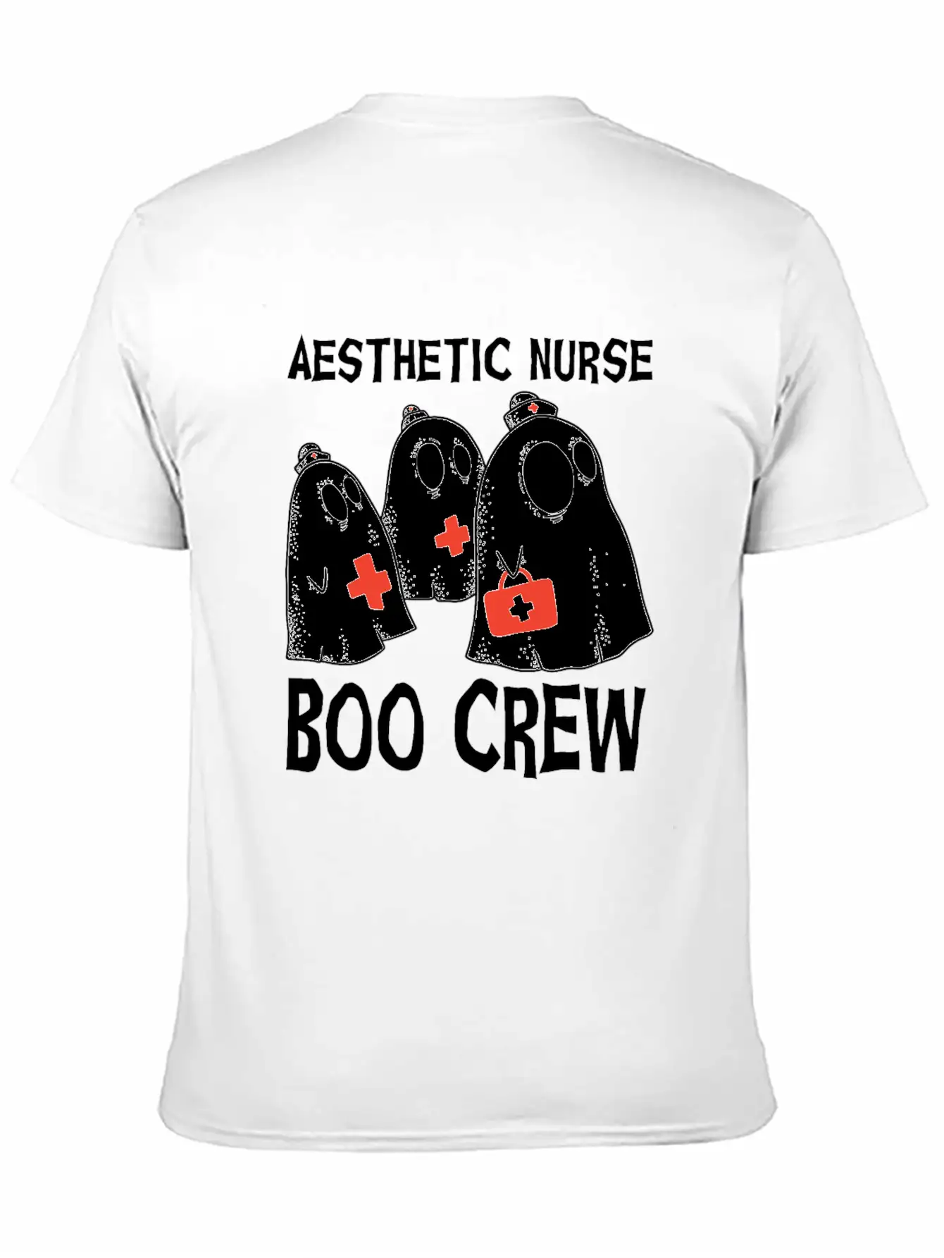Scary Aesthetic Nurse Boo Crew Halloween Timeless Short Sleeve Tee – Comfy And Minimalist Design