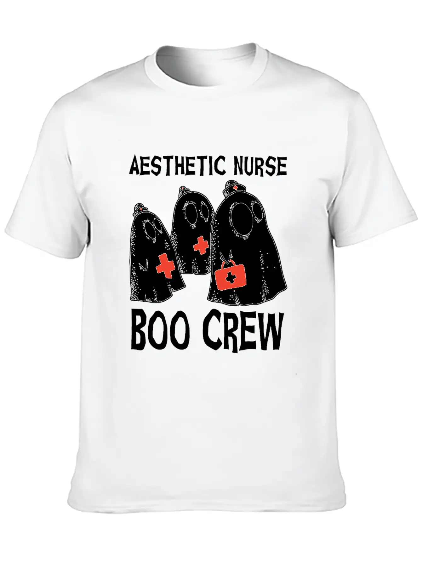 Scary Aesthetic Nurse Boo Crew Halloween Timeless Short Sleeve Tee – Comfy And Minimalist Design