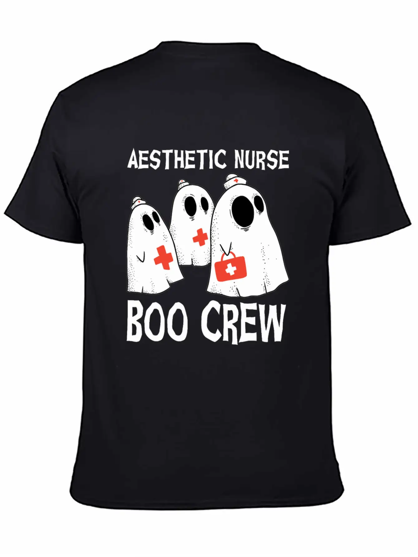 Scary Aesthetic Nurse Boo Crew Halloween Timeless Short Sleeve Tee – Comfy And Minimalist Design