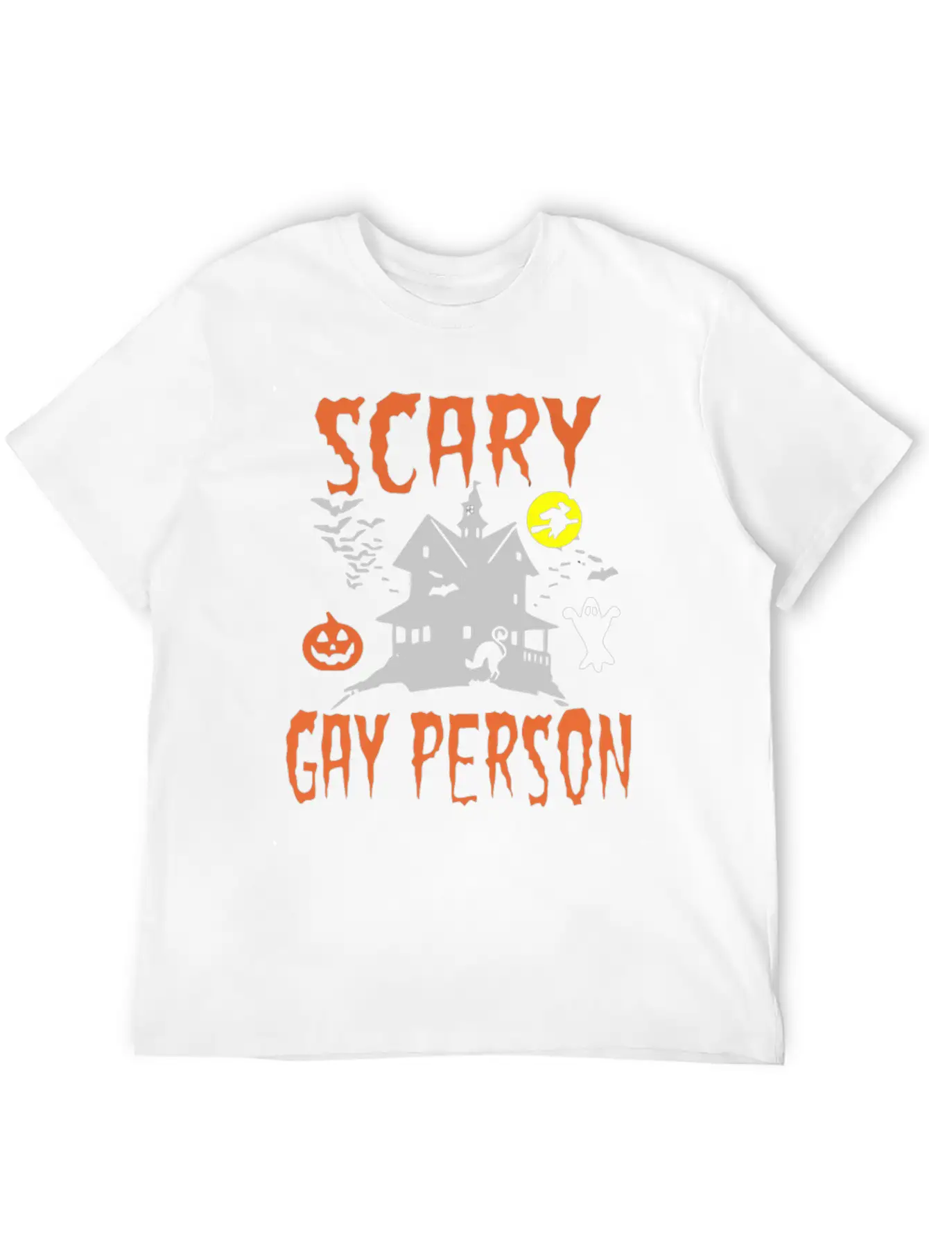 SCARY Gay Person Unisex Short Sleeve Soft Cotton T-Shirt – Casual Everyday Wear