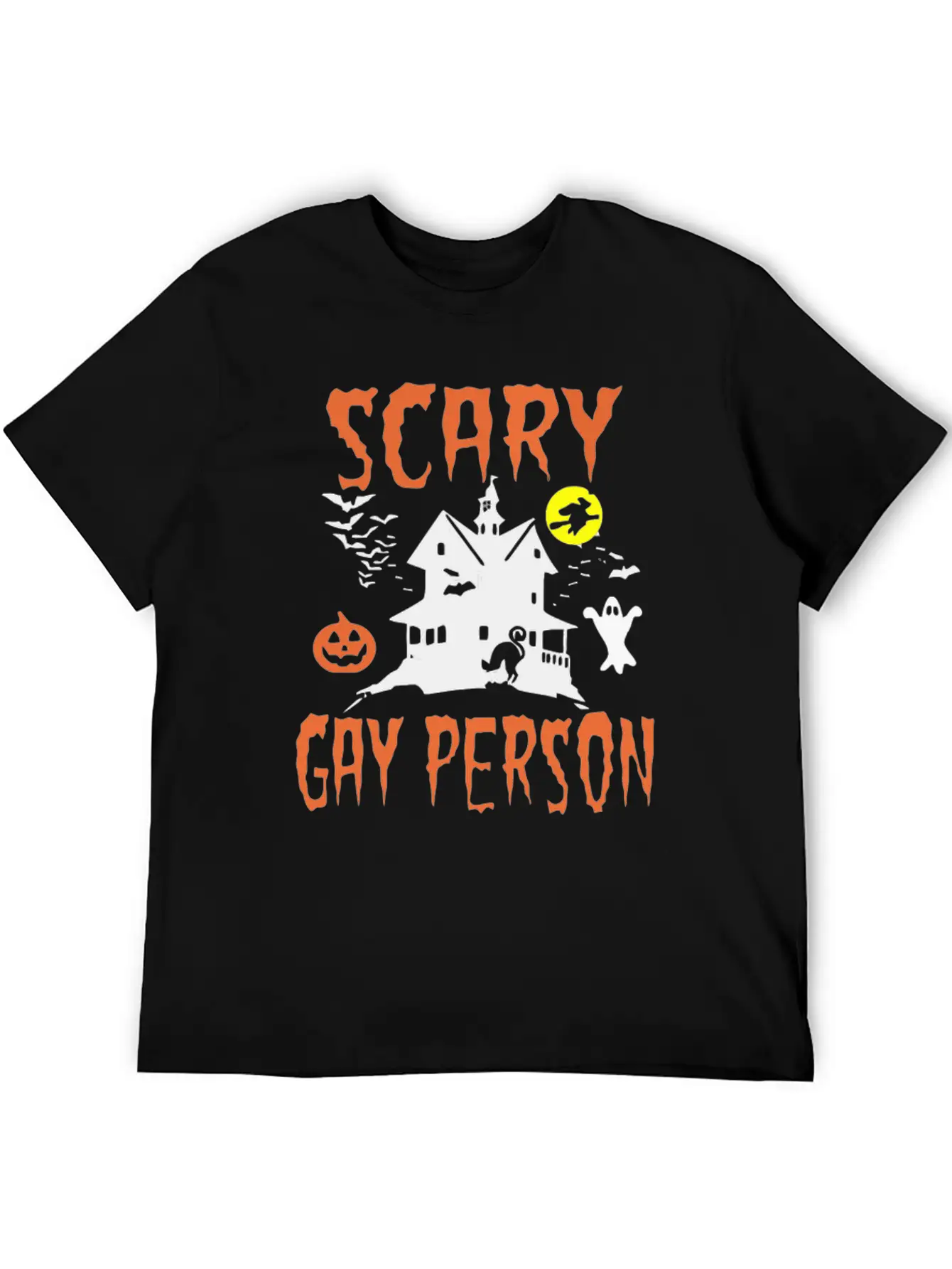 SCARY Gay Person Unisex Short Sleeve Soft Cotton T-Shirt – Casual Everyday Wear