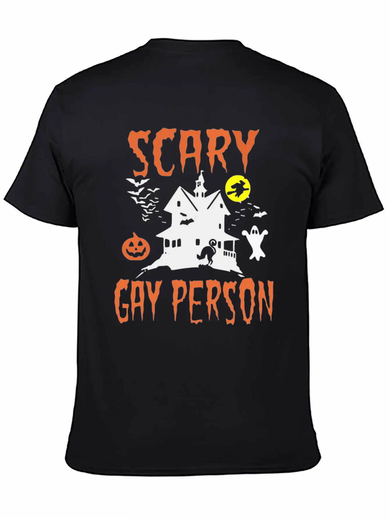 SCARY Gay Person Unisex Short Sleeve Soft Cotton T-Shirt – Casual Everyday Wear