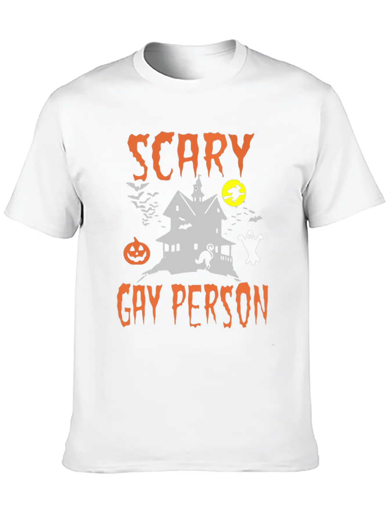SCARY Gay Person Unisex Short Sleeve Soft Cotton T-Shirt – Casual Everyday Wear