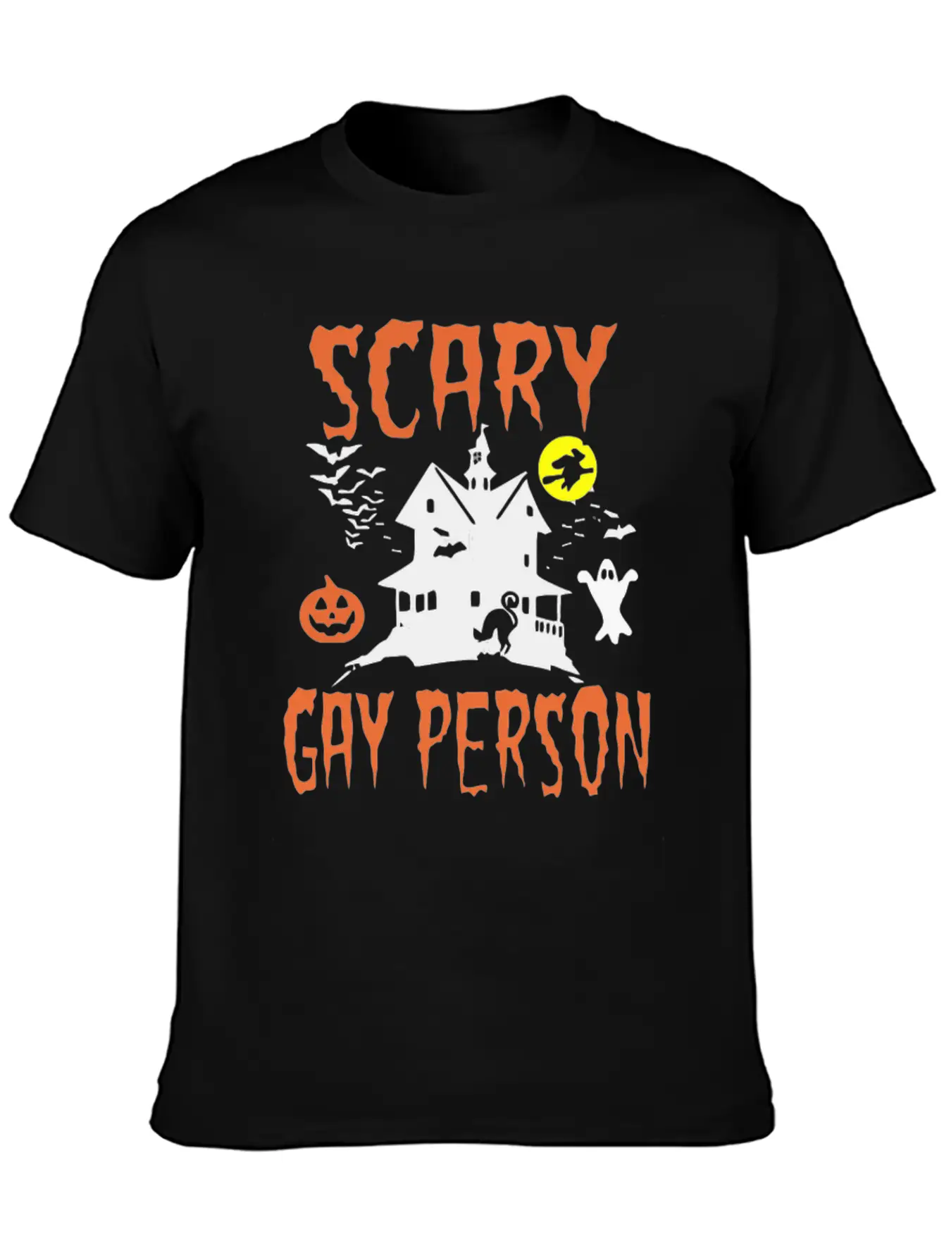SCARY Gay Person Unisex Short Sleeve Soft Cotton T-Shirt – Casual Everyday Wear