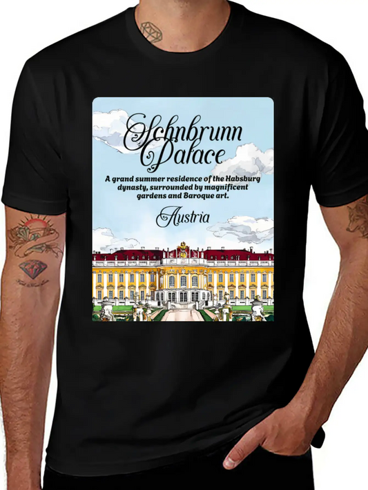Schönbrunn Habsburg Dynasty Austria V2 Unisex Short Sleeve Soft Cotton T-Shirt – Casual Everyday Wear