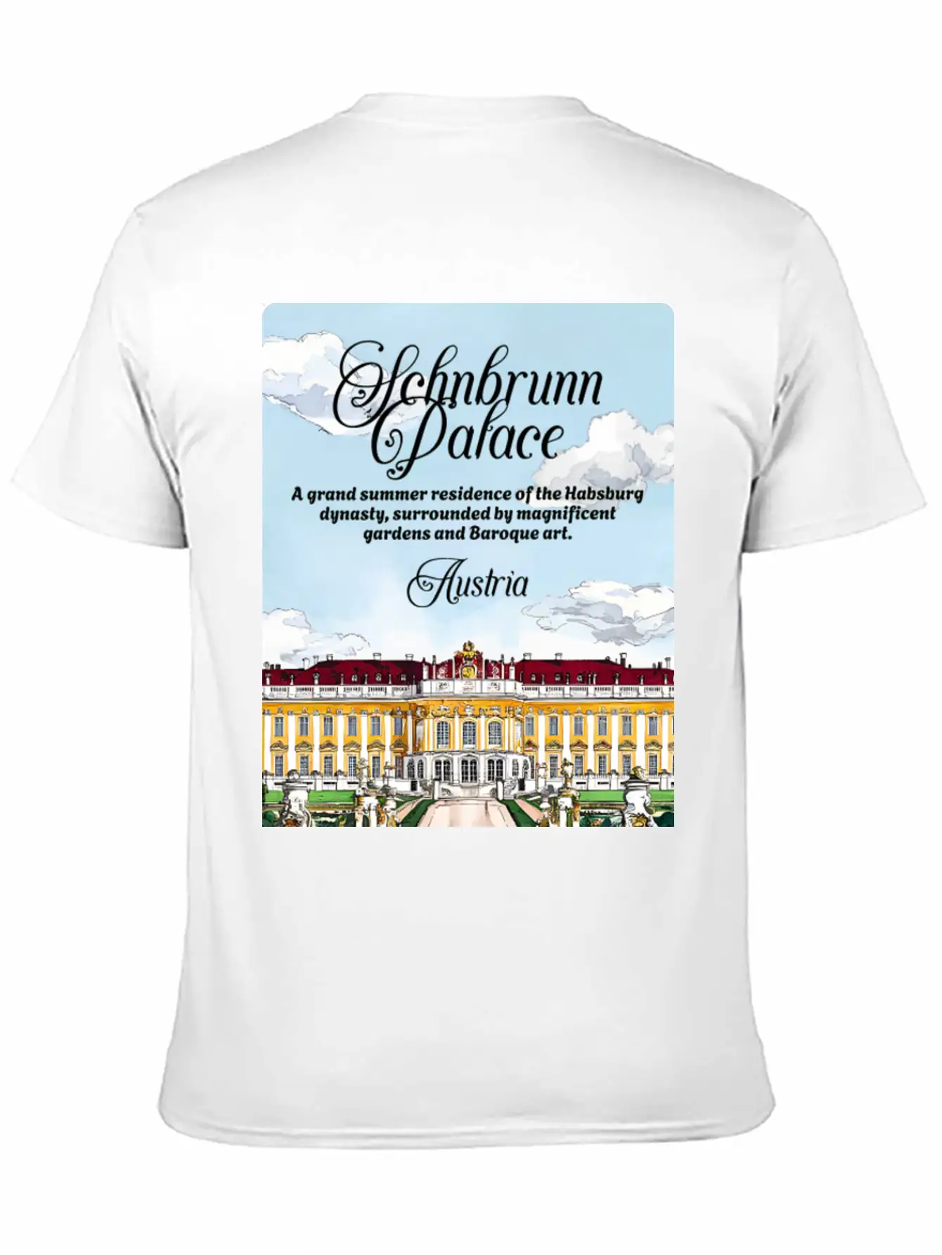 Schönbrunn Habsburg Dynasty Austria V2 Unisex Short Sleeve Soft Cotton T-Shirt – Casual Everyday Wear