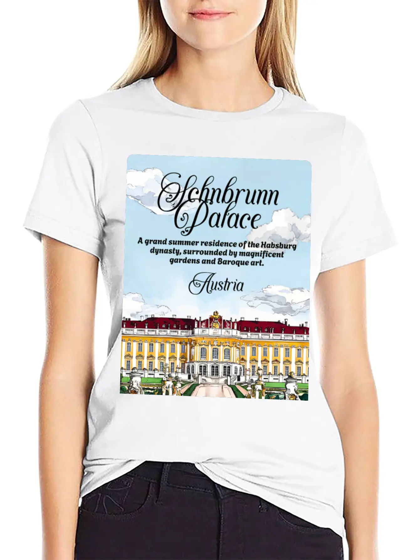Schönbrunn Habsburg Dynasty Austria V2 Unisex Short Sleeve Soft Cotton T-Shirt – Casual Everyday Wear