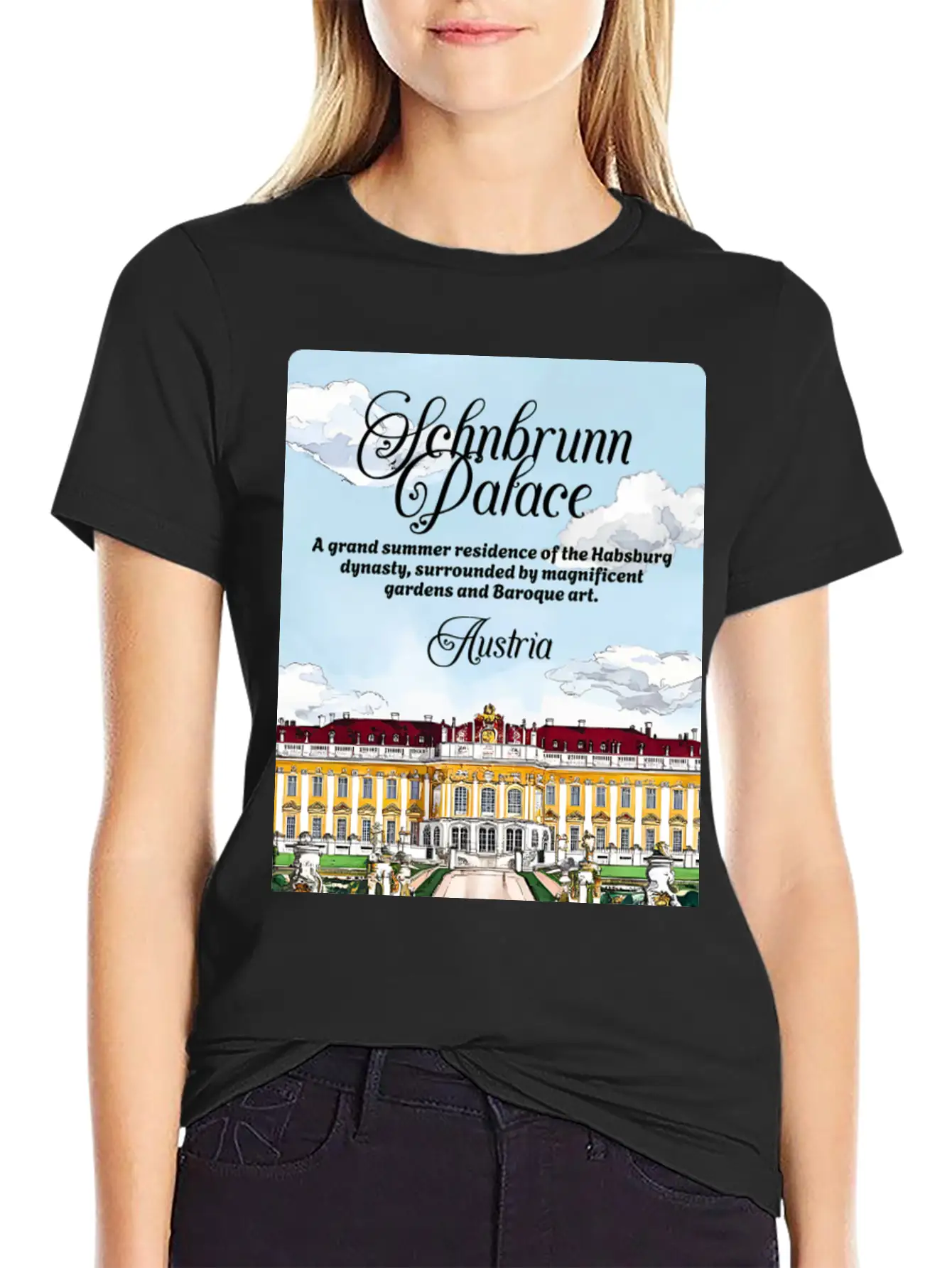 Schönbrunn Habsburg Dynasty Austria V2 Unisex Short Sleeve Soft Cotton T-Shirt – Casual Everyday Wear