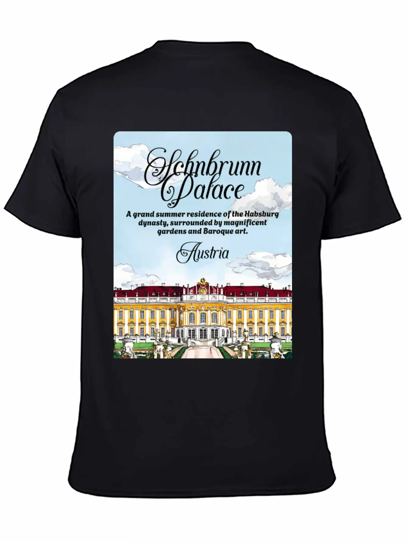 Schönbrunn Habsburg Dynasty Austria V2 Unisex Short Sleeve Soft Cotton T-Shirt – Casual Everyday Wear