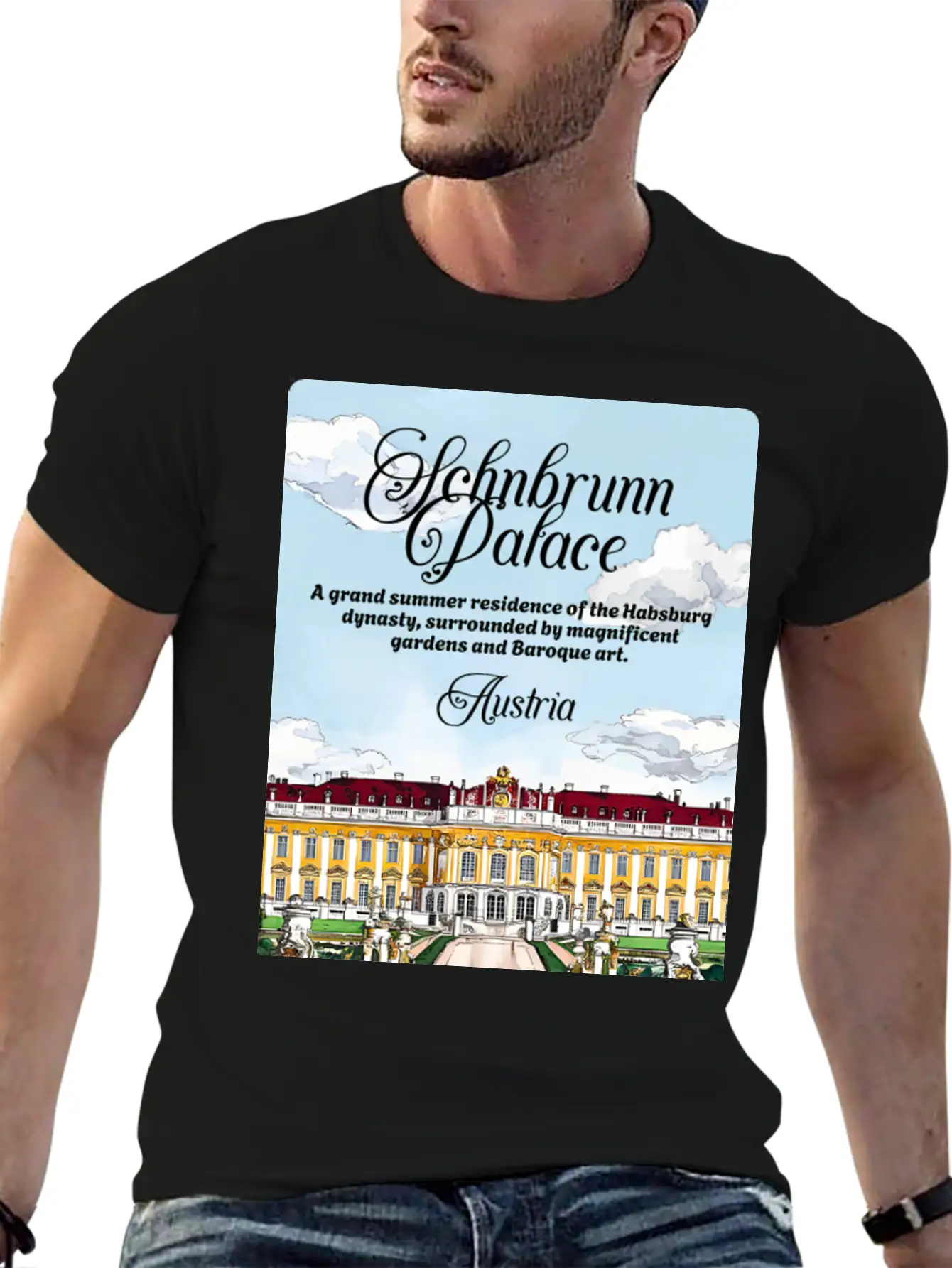 Schönbrunn Habsburg Dynasty Austria V2 Unisex Short Sleeve Soft Cotton T-Shirt – Casual Everyday Wear