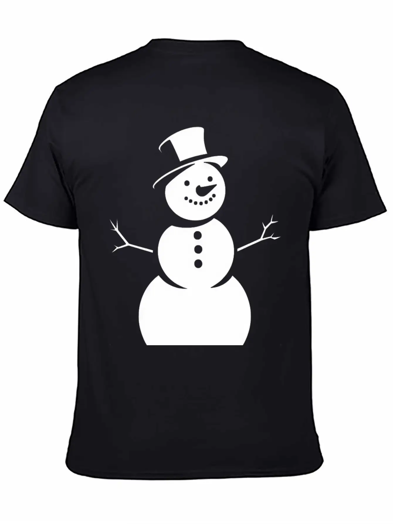 Schneemann, Silhouette, Minimalismus, Winter, Essential Unisex Summer Tee – Soft Cotton Casual Fit