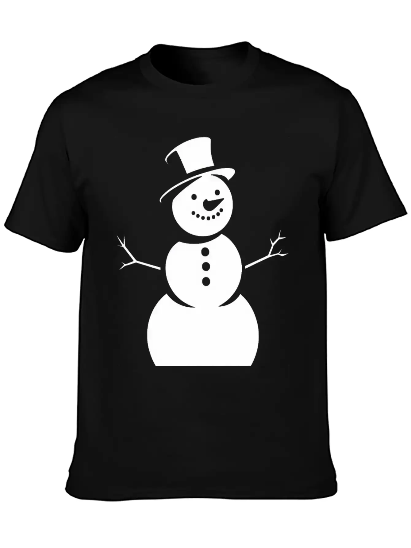 Schneemann, Silhouette, Minimalismus, Winter, Essential Unisex Summer Tee – Soft Cotton Casual Fit