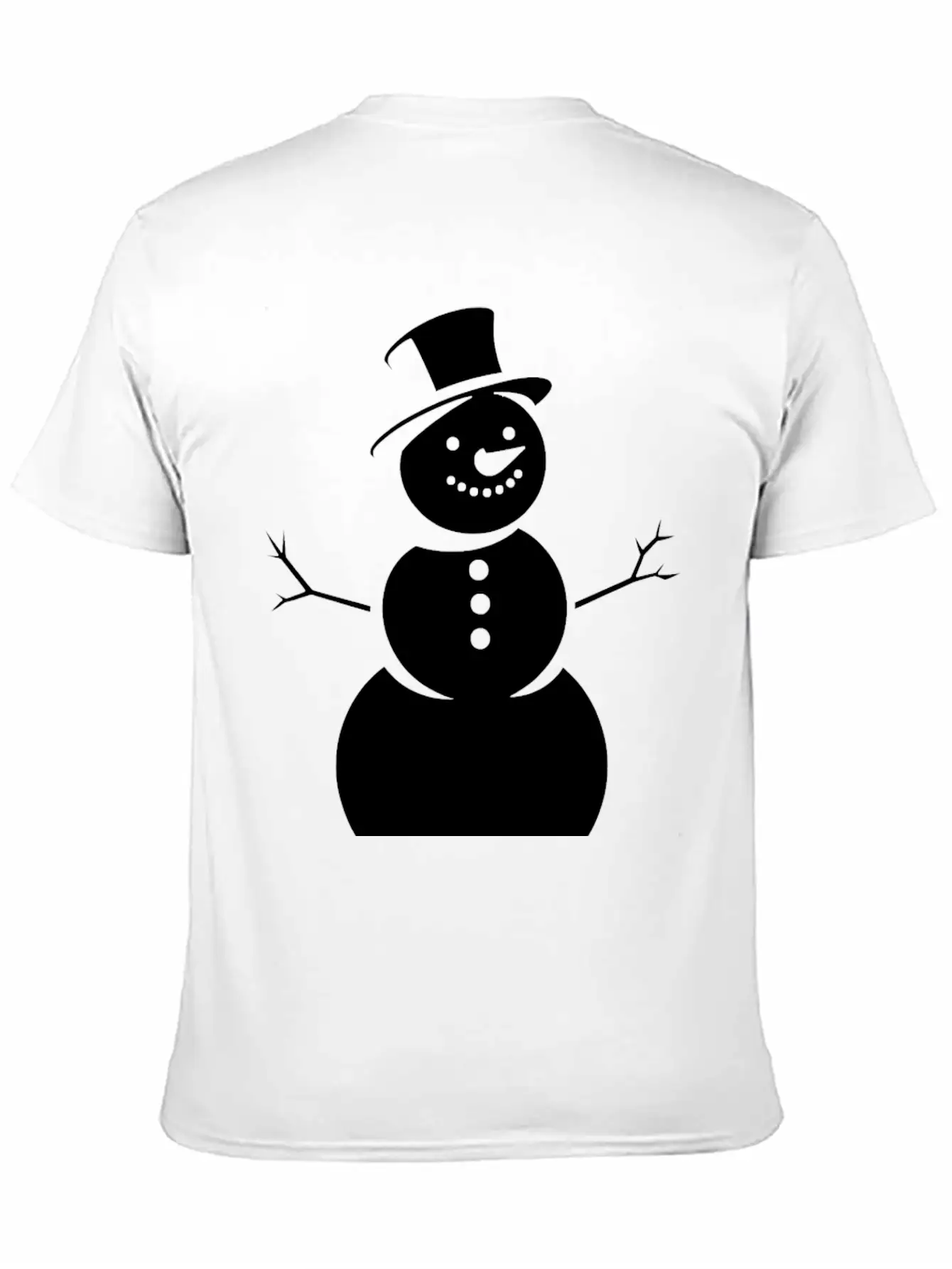 Schneemann, Silhouette, Minimalismus, Winter, Essential Unisex Summer Tee – Soft Cotton Casual Fit