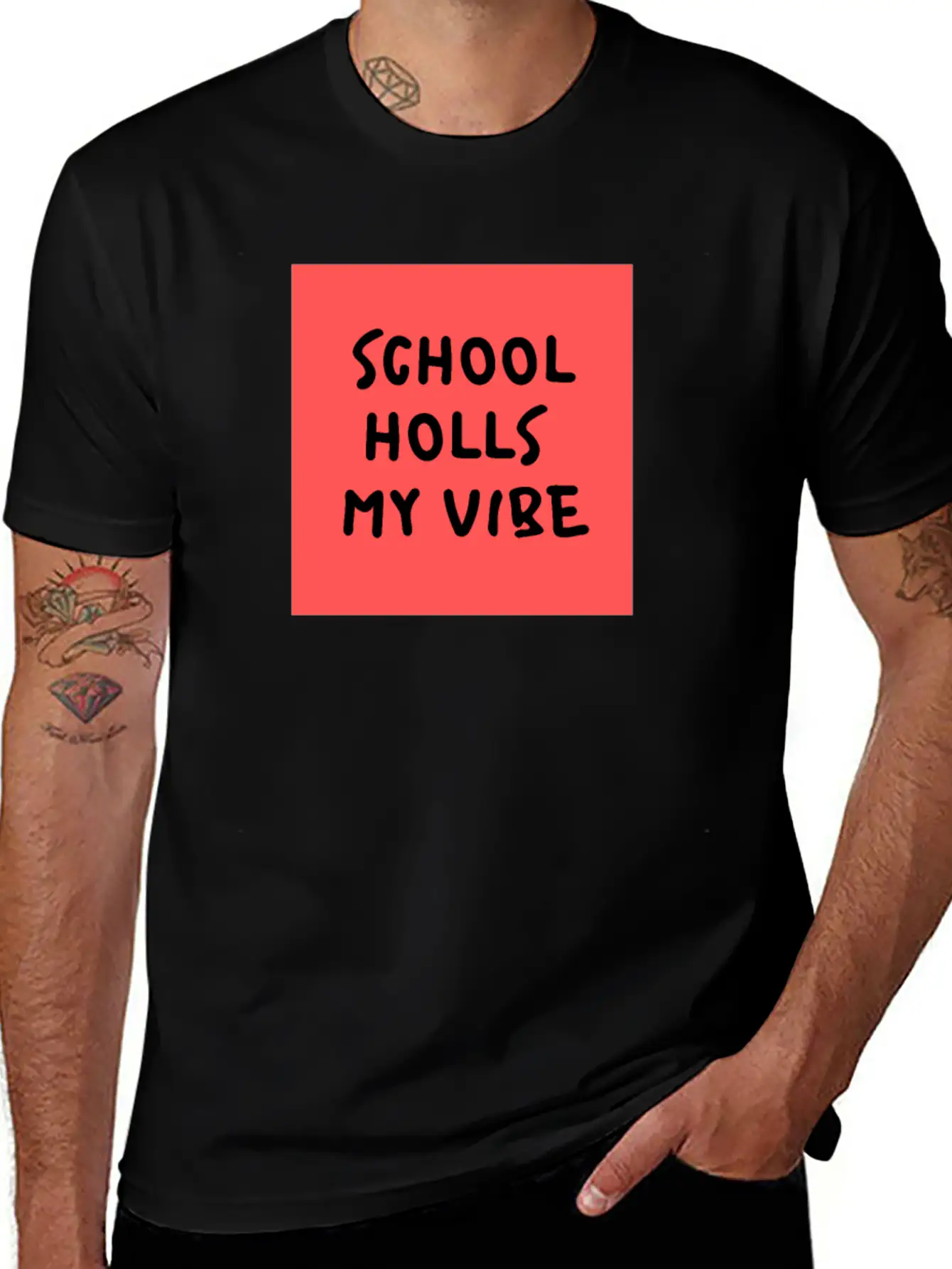 School Holls My Vibe Unisex Short Sleeve Soft Cotton T-Shirt – Casual Everyday Wear