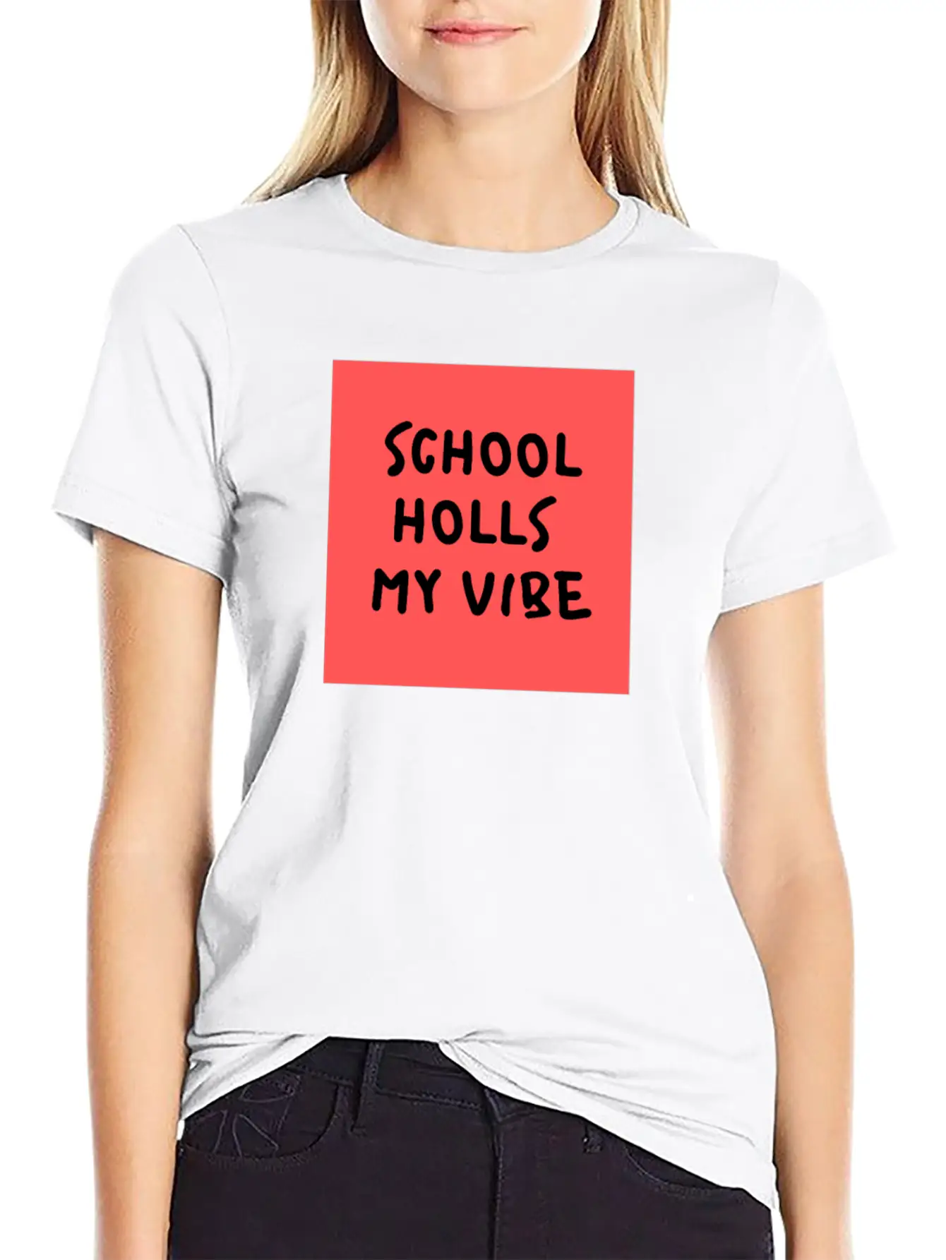 School Holls My Vibe Unisex Short Sleeve Soft Cotton T-Shirt – Casual Everyday Wear