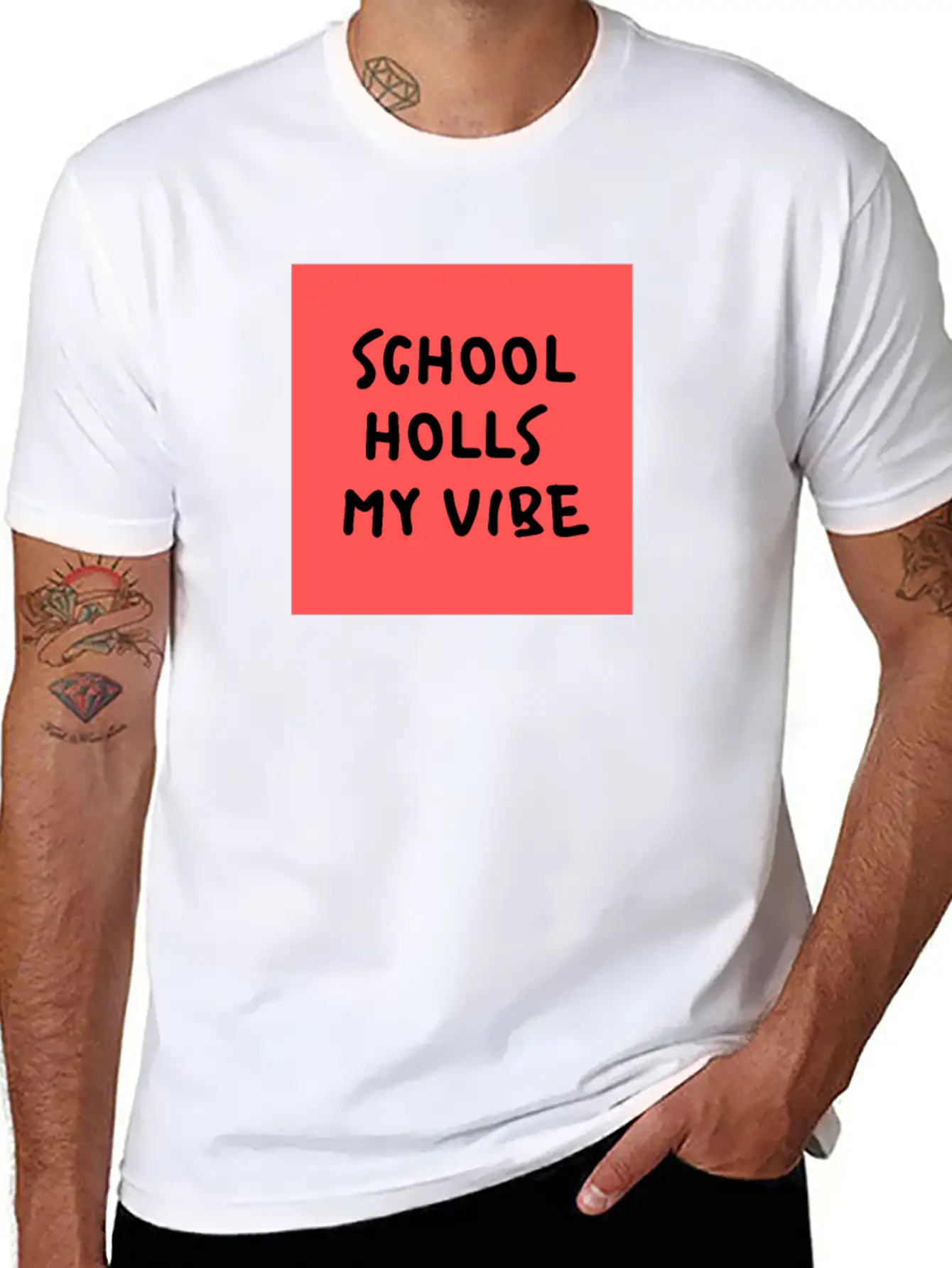School Holls My Vibe Unisex Short Sleeve Soft Cotton T-Shirt – Casual Everyday Wear