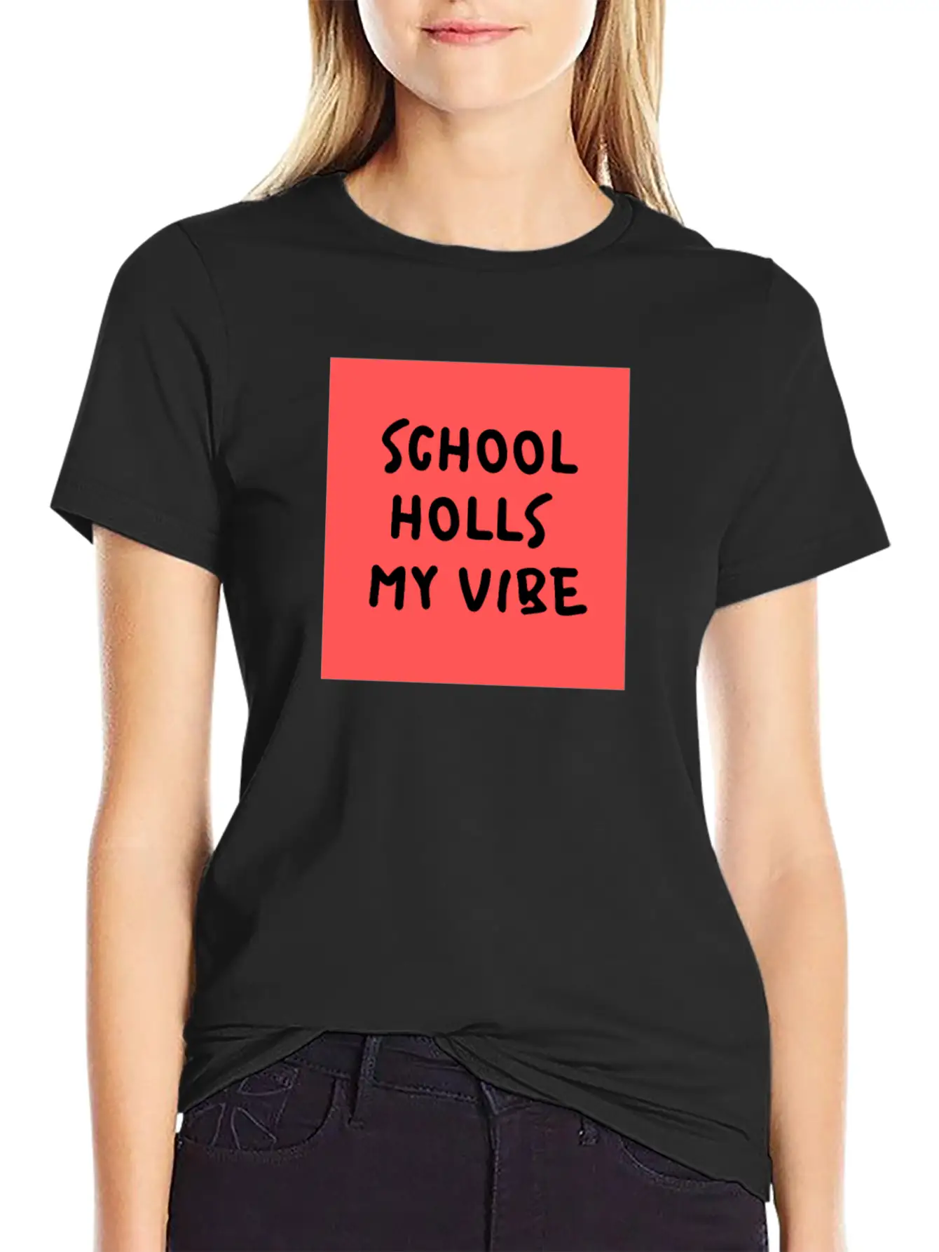 School Holls My Vibe Unisex Short Sleeve Soft Cotton T-Shirt – Casual Everyday Wear