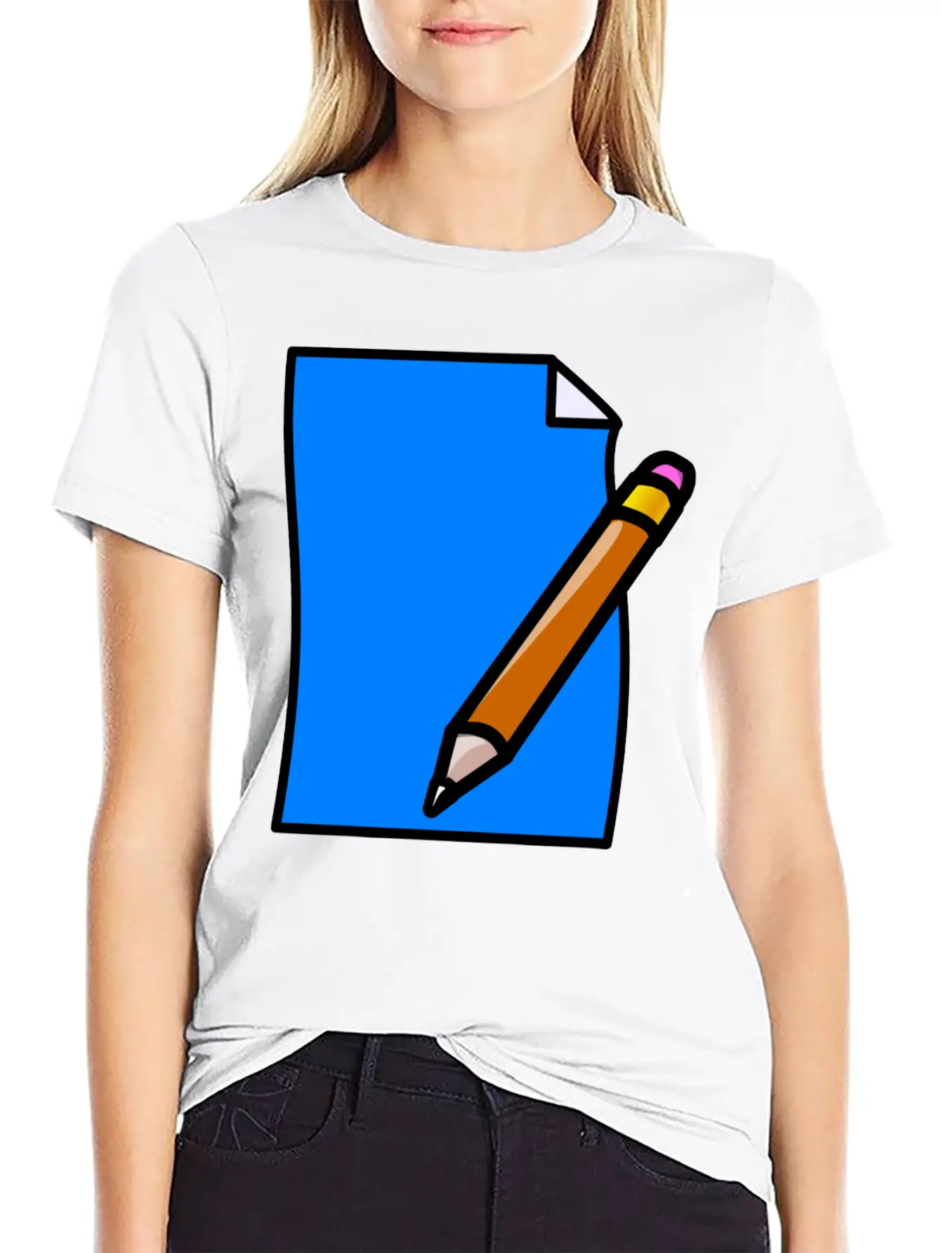 School Schule Lernen Teacher Lehrer Pencil Stift P Comfortable Minimalist Graphic Tee – Summer Style Essential