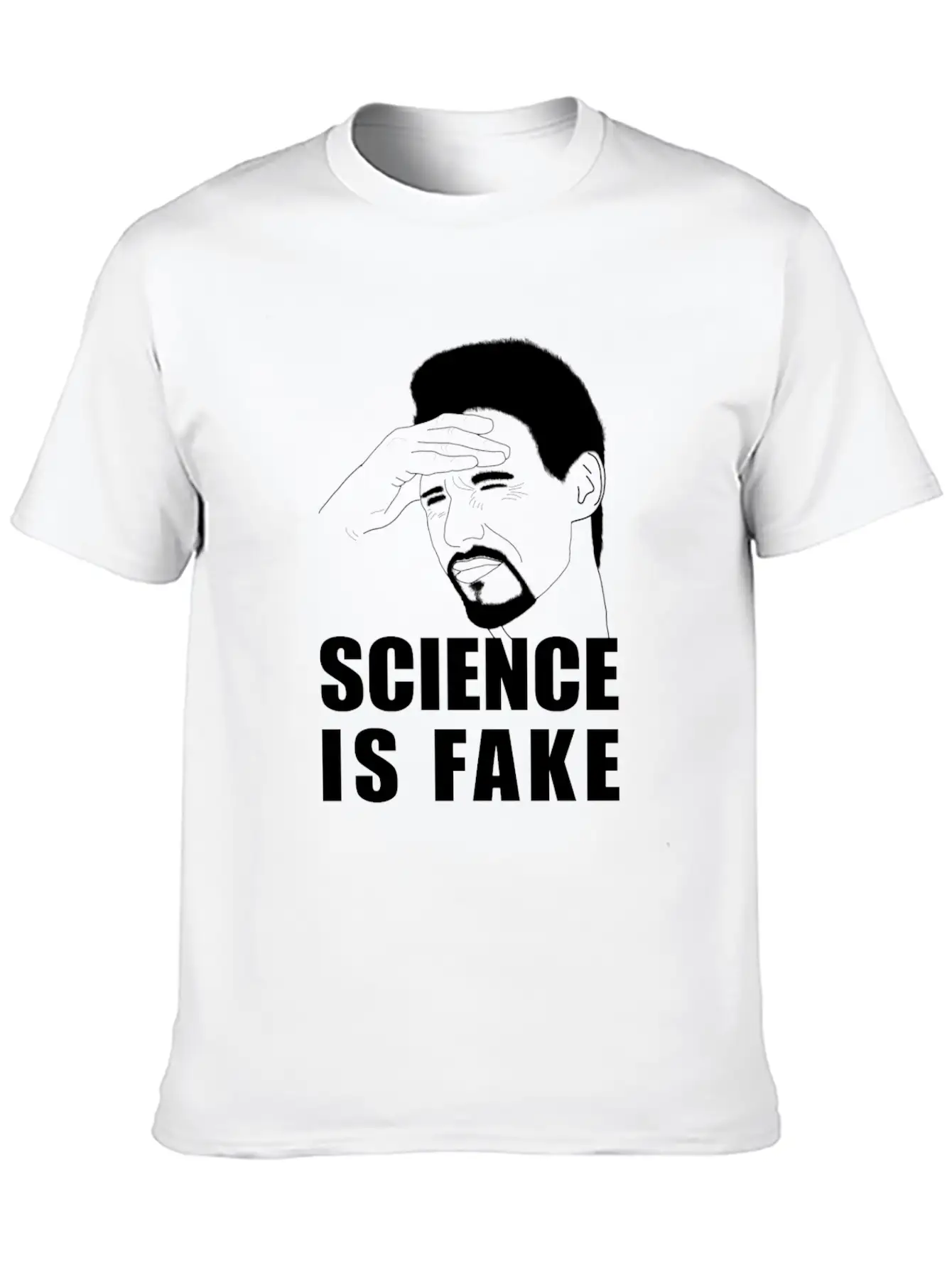 Science Is Fake Unisex Short Sleeve Soft Cotton T-Shirt – Casual Everyday Wear
