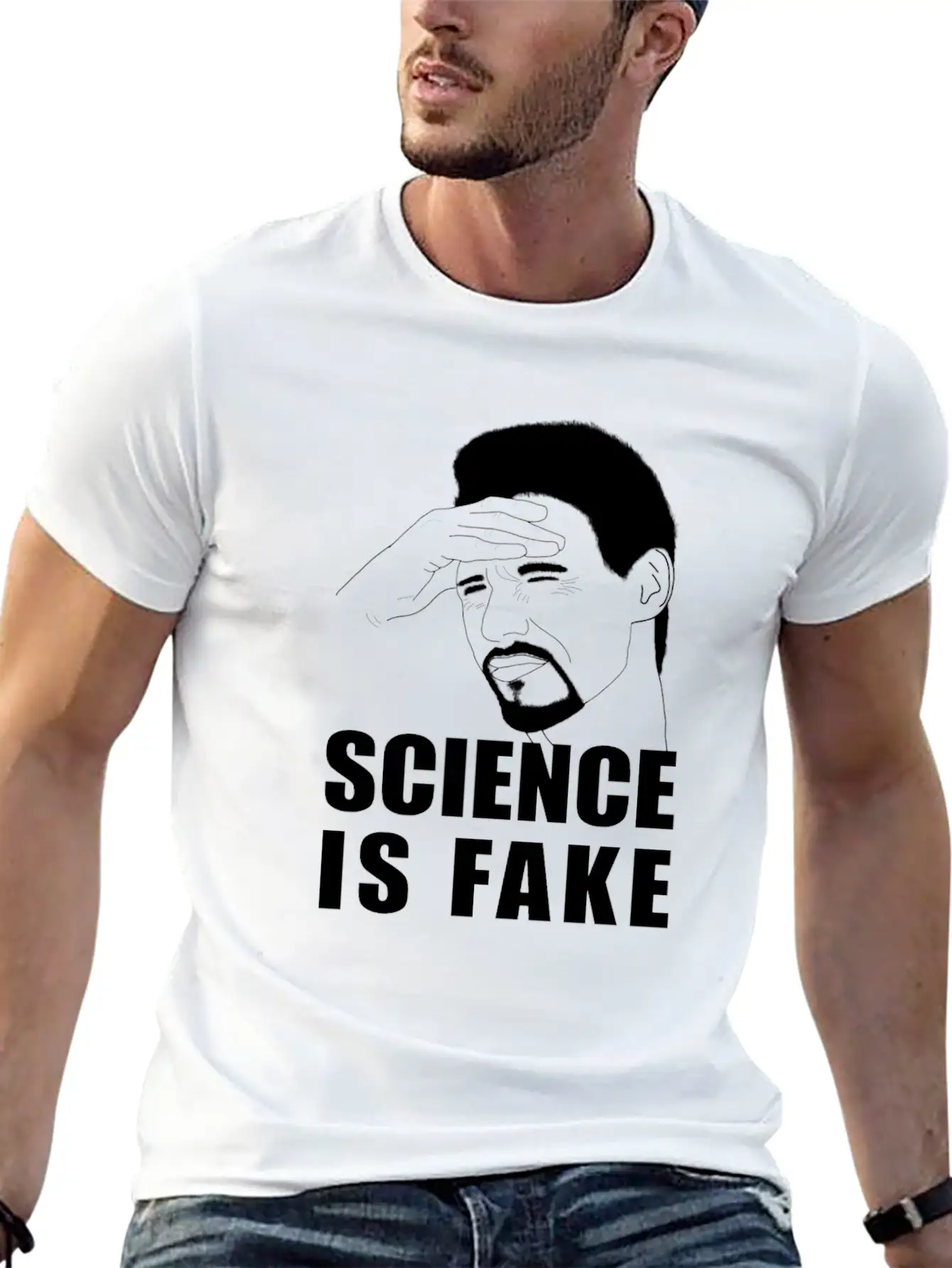 Science Is Fake Unisex Short Sleeve Soft Cotton T-Shirt – Casual Everyday Wear