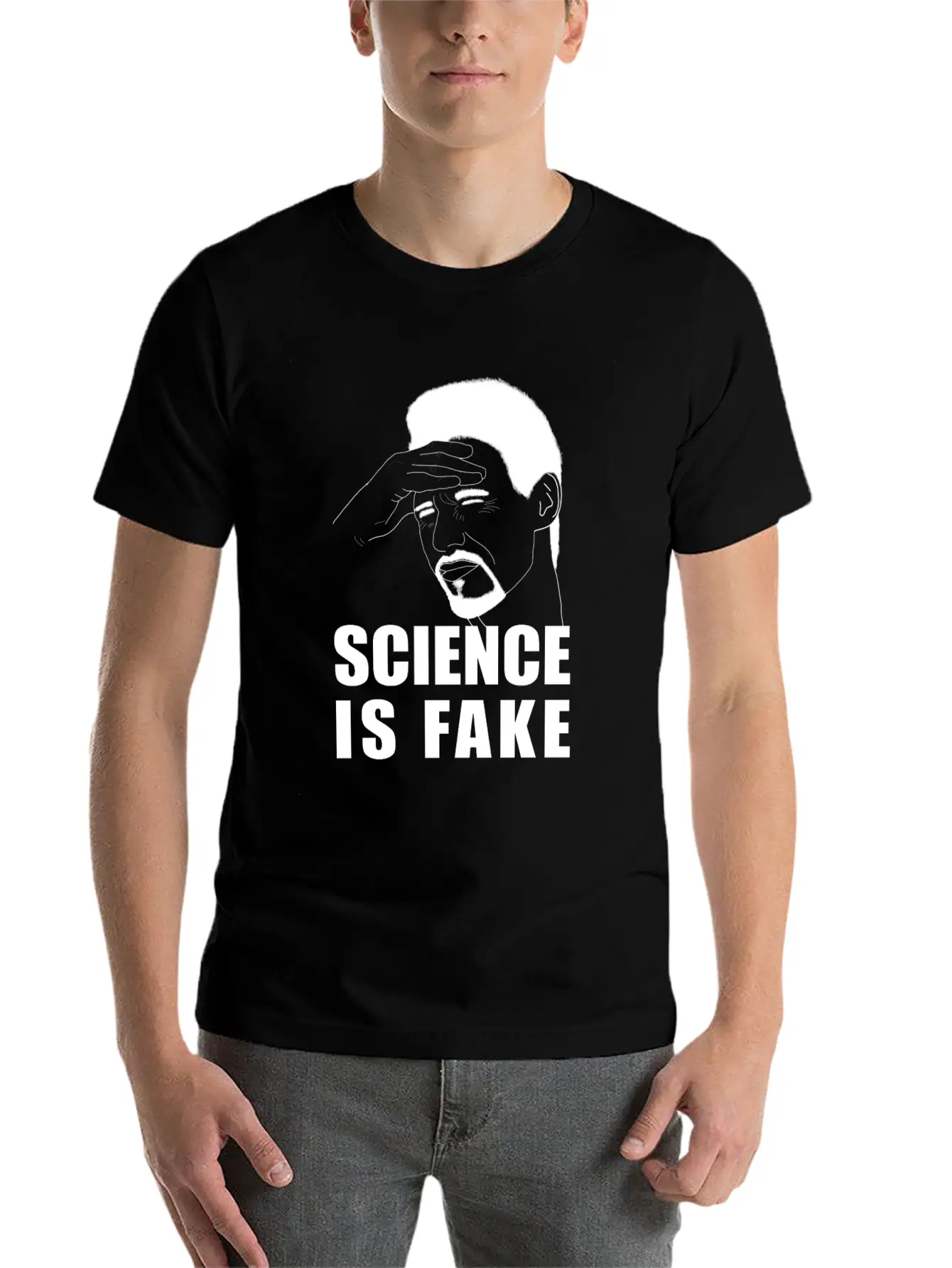 Science Is Fake Unisex Short Sleeve Soft Cotton T-Shirt – Casual Everyday Wear