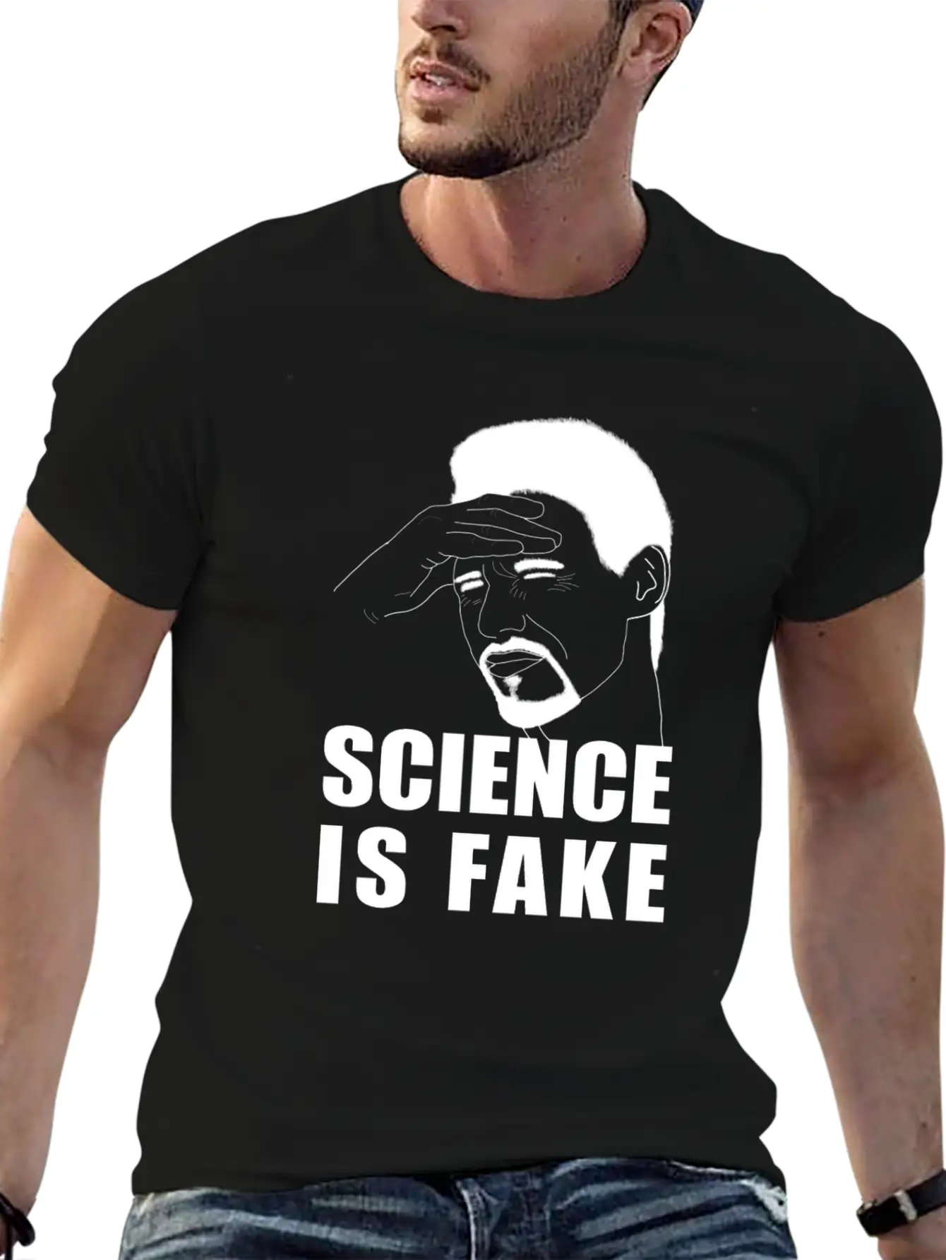 Science Is Fake Unisex Short Sleeve Soft Cotton T-Shirt – Casual Everyday Wear