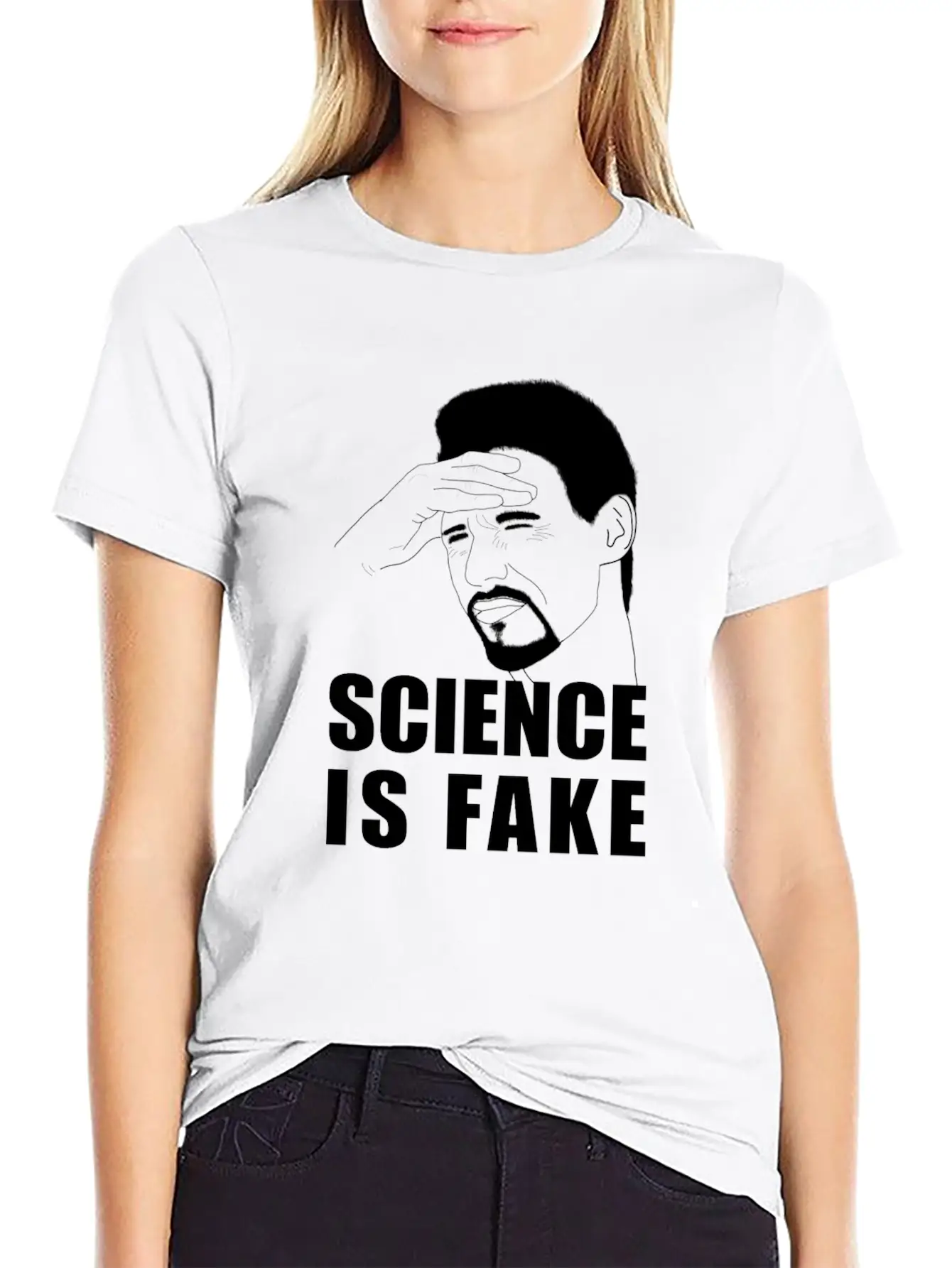 Science Is Fake Unisex Short Sleeve Soft Cotton T-Shirt – Casual Everyday Wear