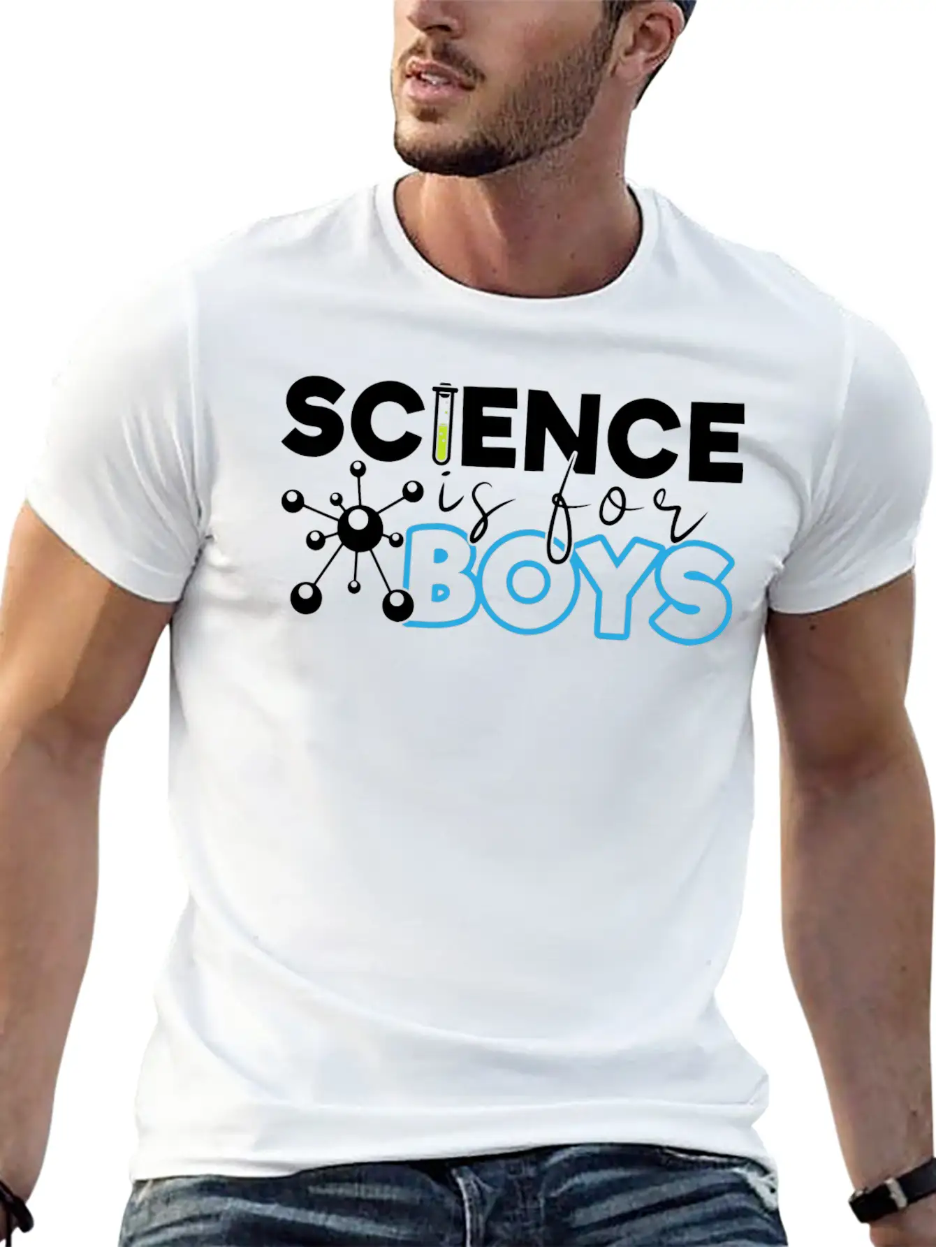 Science Is For Boys, Science, STEM, Education Stylish Everyday T-Shirt – Unisex Basic Cotton Tee