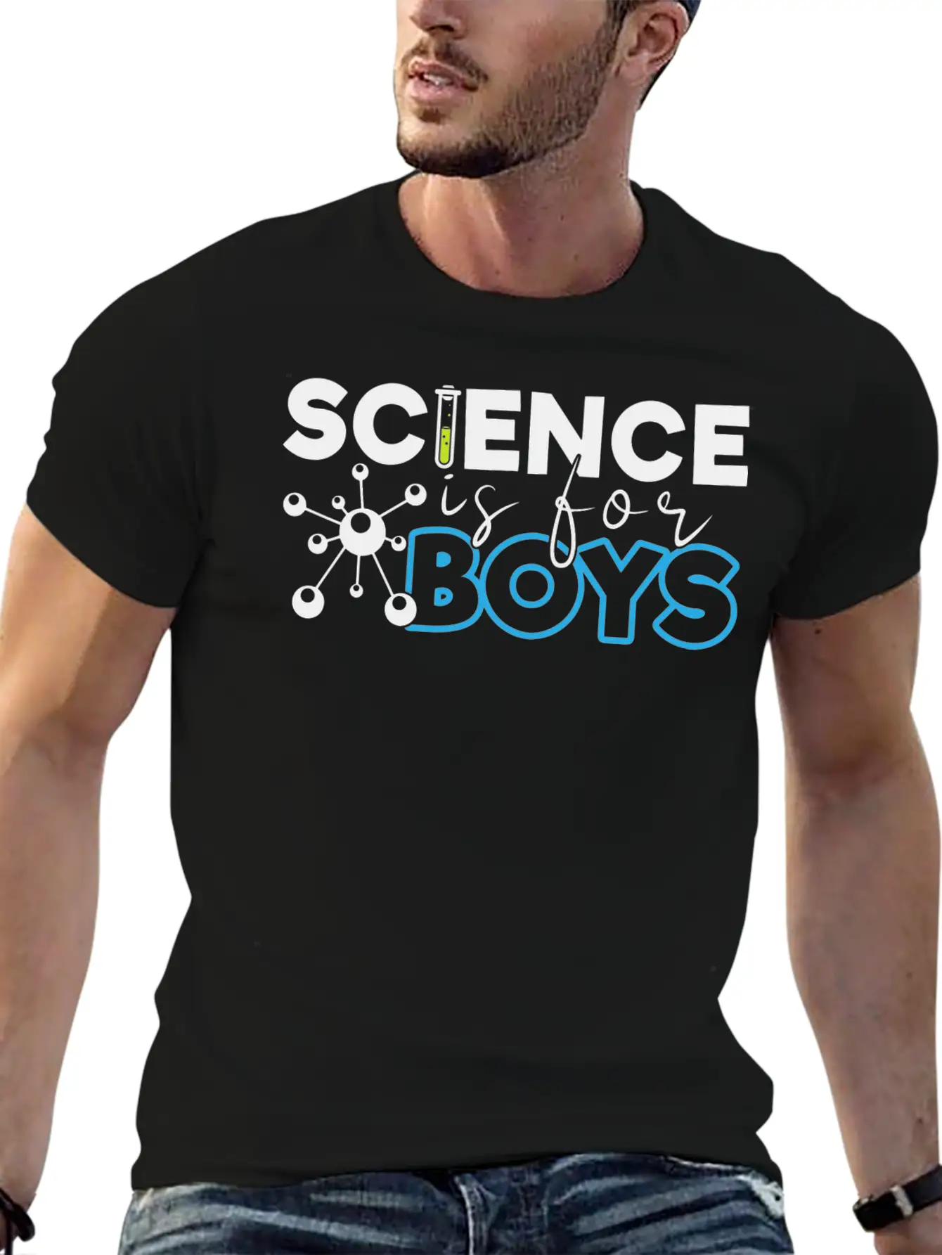 Science Is For Boys, Science, STEM, Education Stylish Everyday T-Shirt – Unisex Basic Cotton Tee