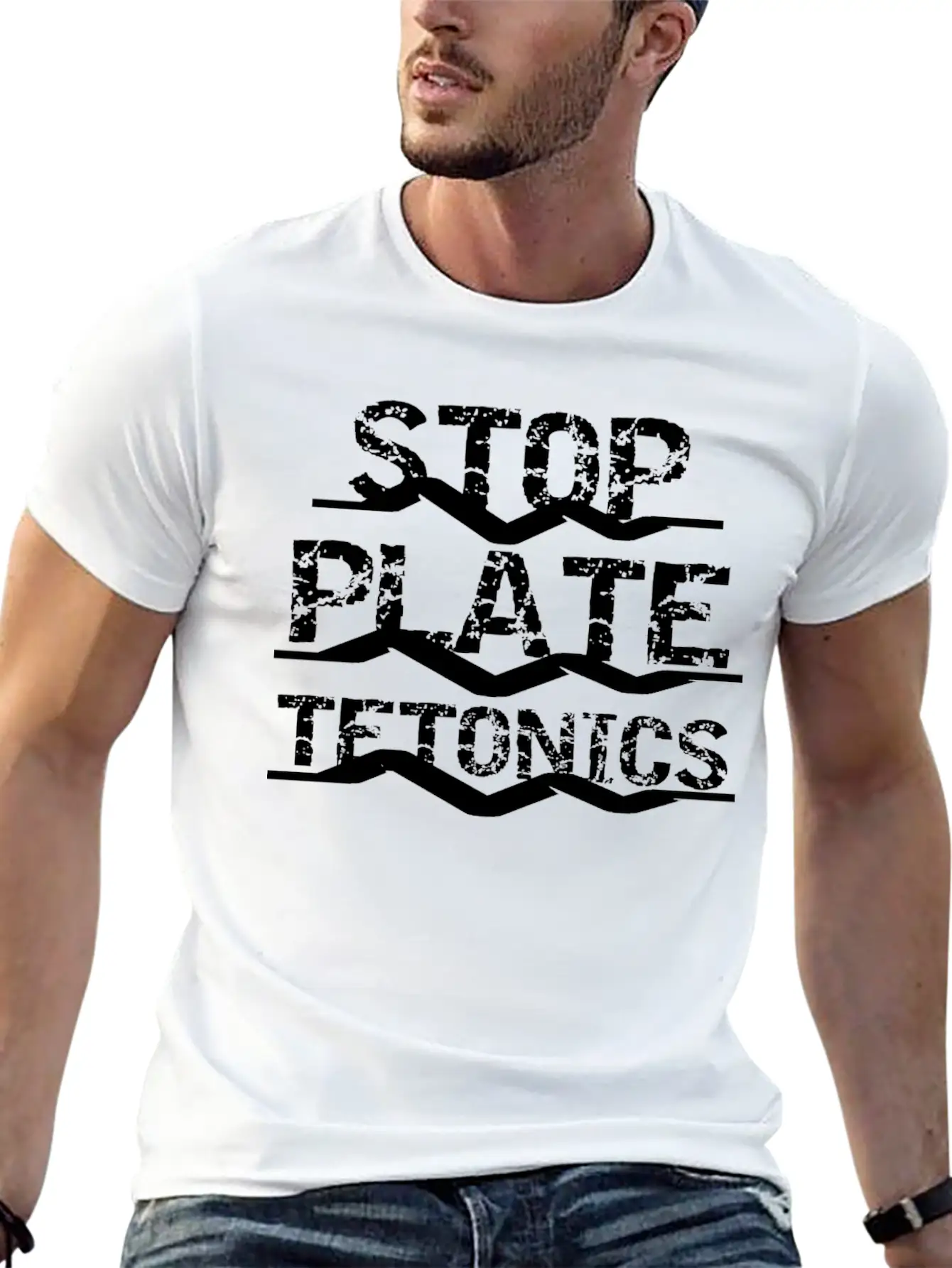 Science Stop Plate Tetonics Funny Earthquake Essential Unisex Summer Tee – Soft Cotton Casual Fit