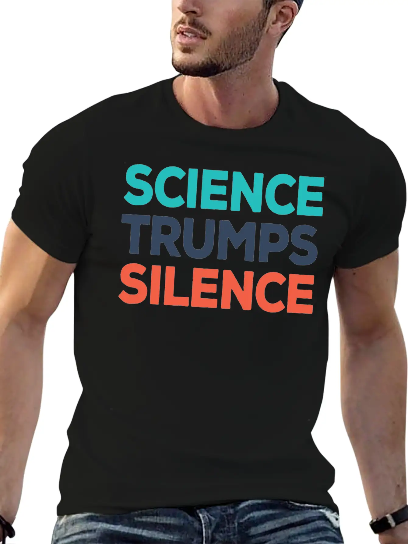 Science Trumps Silence Stylish Everyday T-Shirt – Unisex Basic Cotton Tee