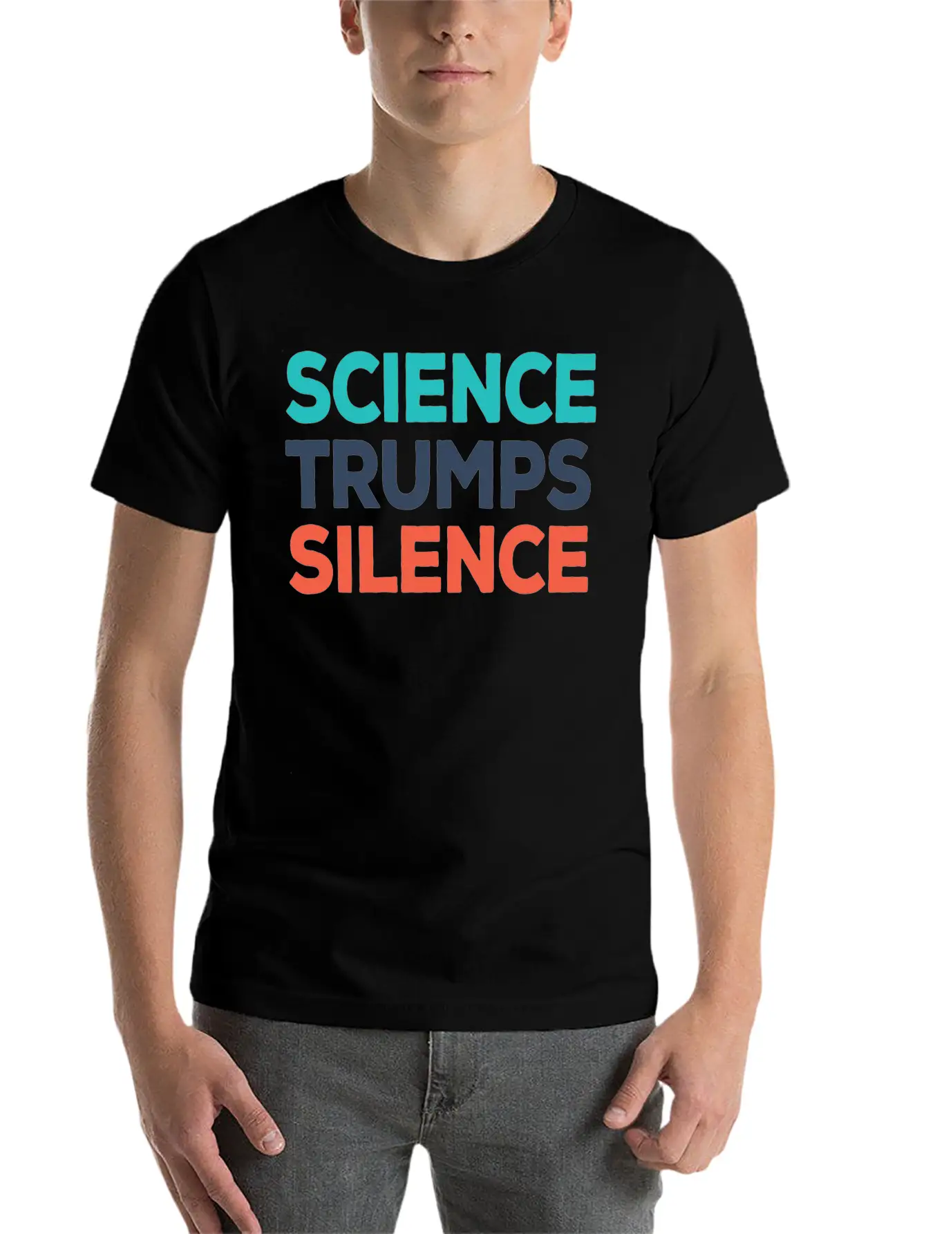 Science Trumps Silence Stylish Everyday T-Shirt – Unisex Basic Cotton Tee