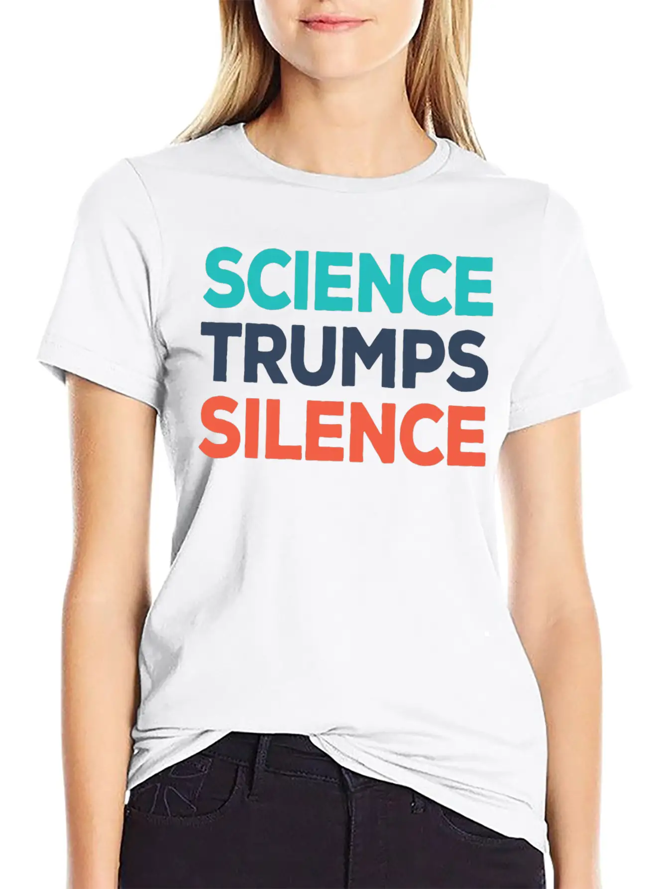 Science Trumps Silence Stylish Everyday T-Shirt – Unisex Basic Cotton Tee