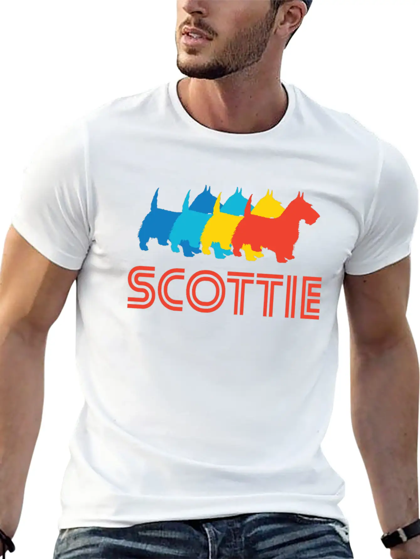 Scottie Pop Art Essential Unisex Summer Tee – Soft Cotton Casual Fit