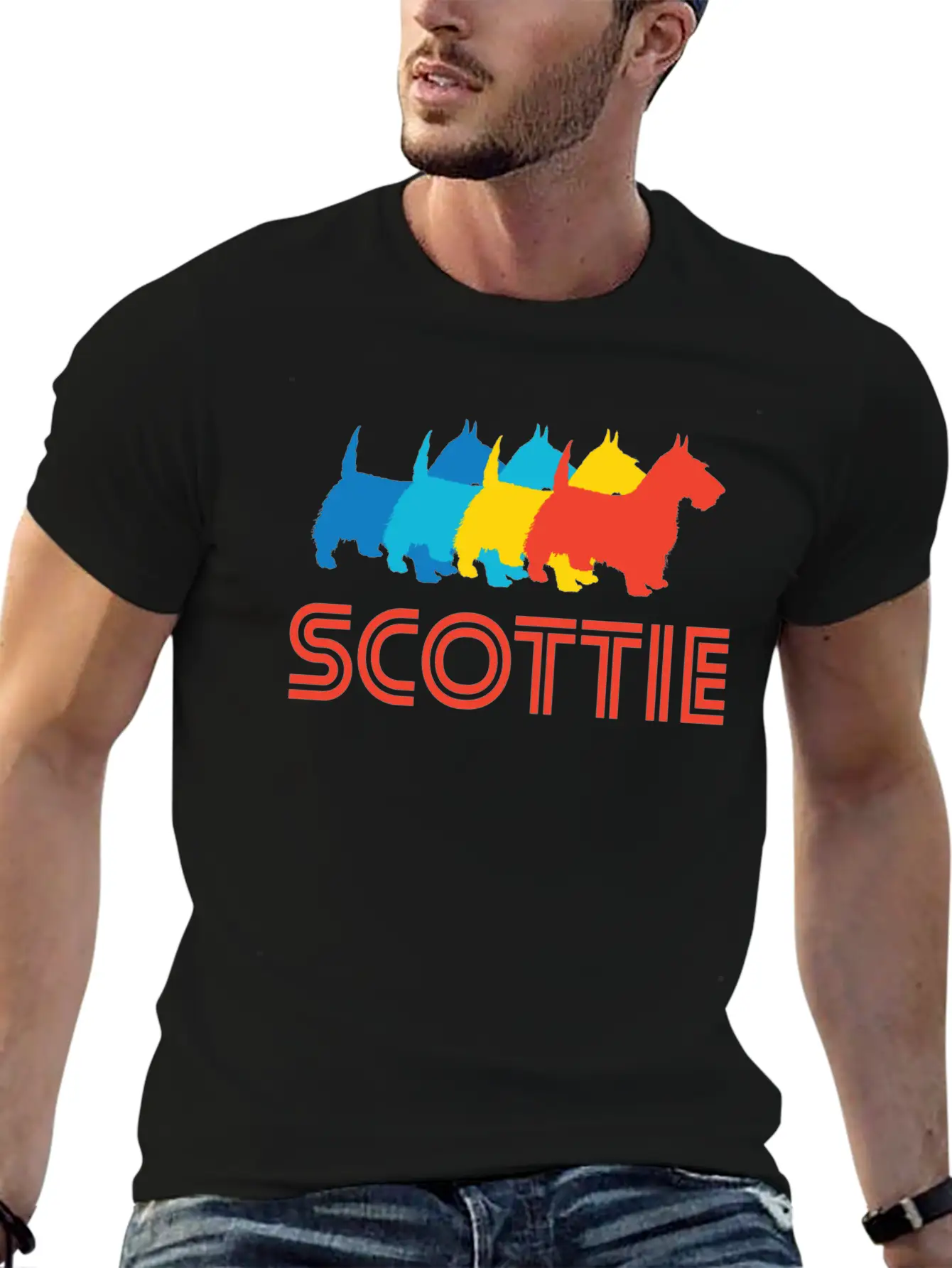 Scottie Pop Art Essential Unisex Summer Tee – Soft Cotton Casual Fit