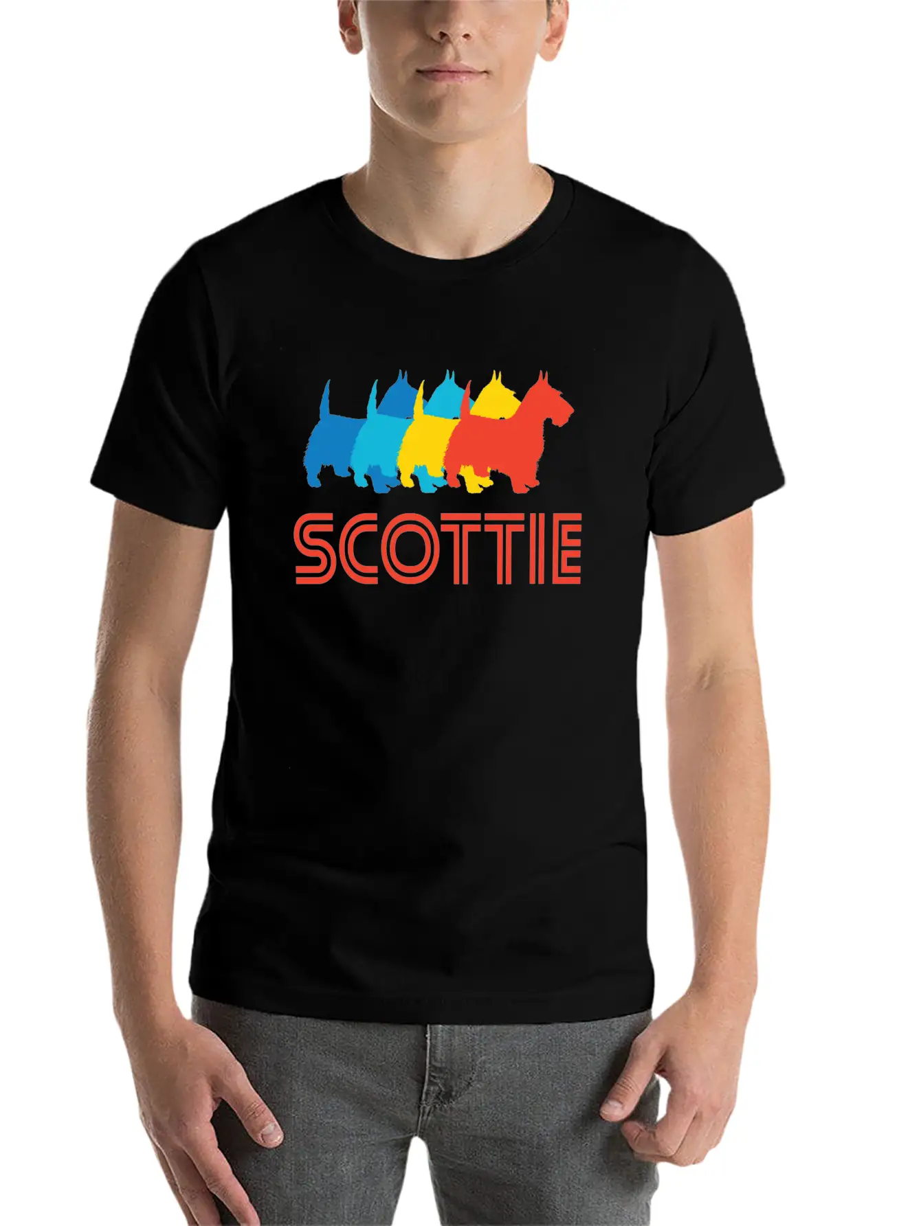 Scottie Pop Art Essential Unisex Summer Tee – Soft Cotton Casual Fit