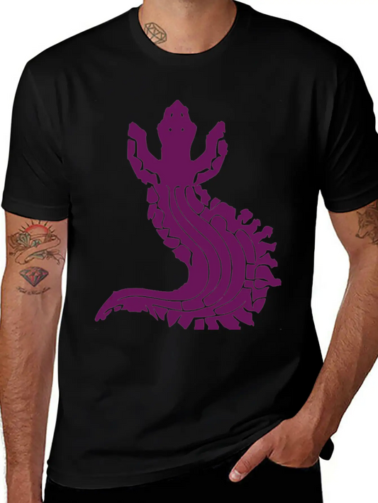 Sea Serpent Tribal Art Vector Unisex Short Sleeve Soft Cotton T-Shirt – Casual Everyday Wear