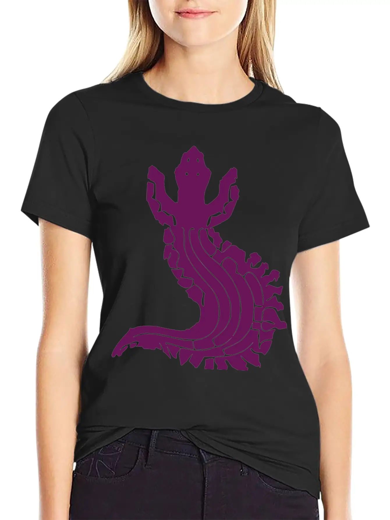 Sea Serpent Tribal Art Vector Unisex Short Sleeve Soft Cotton T-Shirt – Casual Everyday Wear