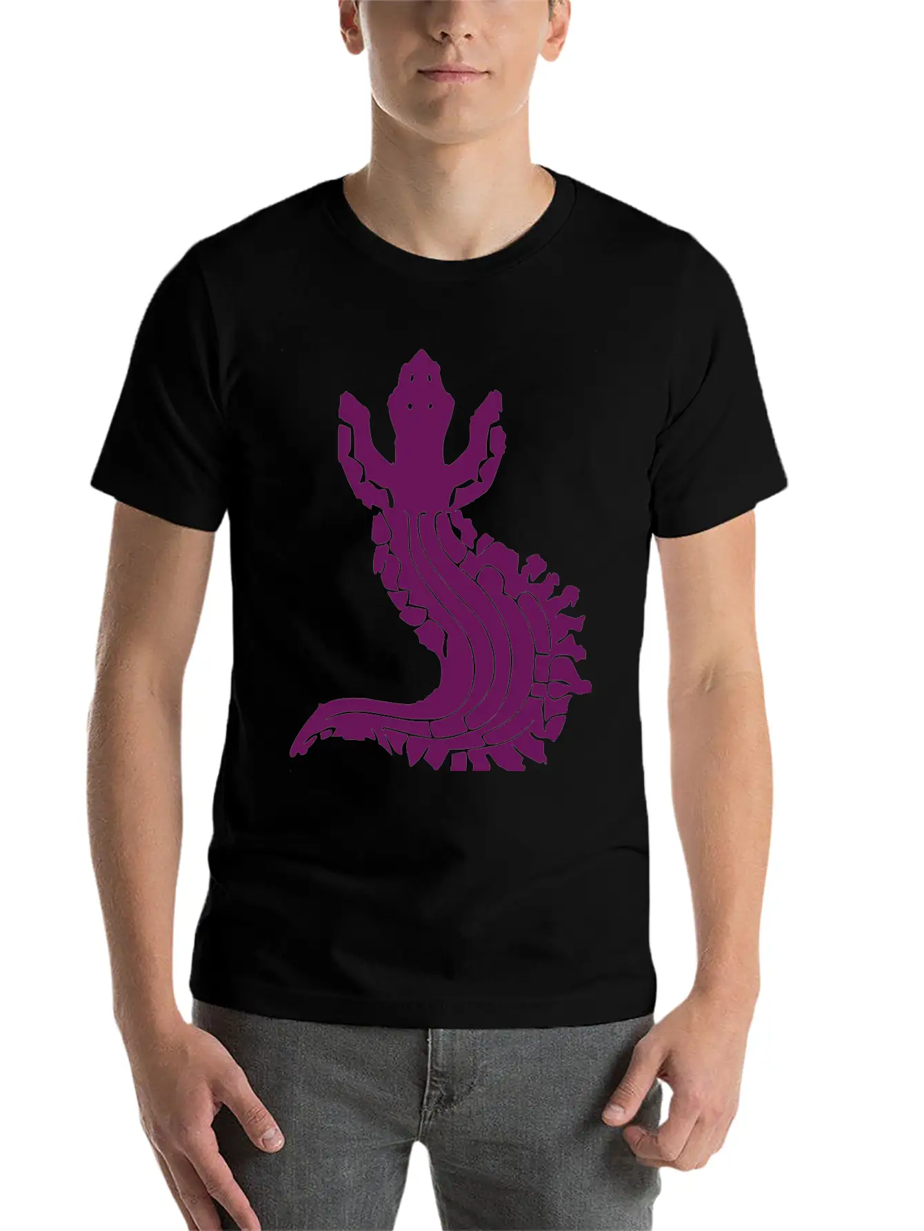 Sea Serpent Tribal Art Vector Unisex Short Sleeve Soft Cotton T-Shirt – Casual Everyday Wear