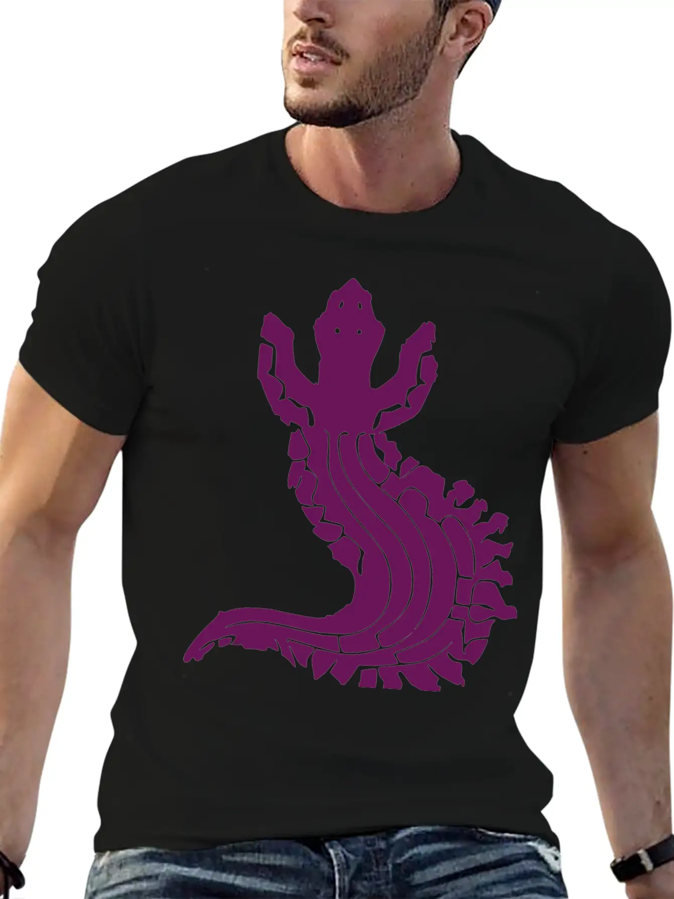 Sea Serpent Tribal Art Vector Unisex Short Sleeve Soft Cotton T-Shirt – Casual Everyday Wear