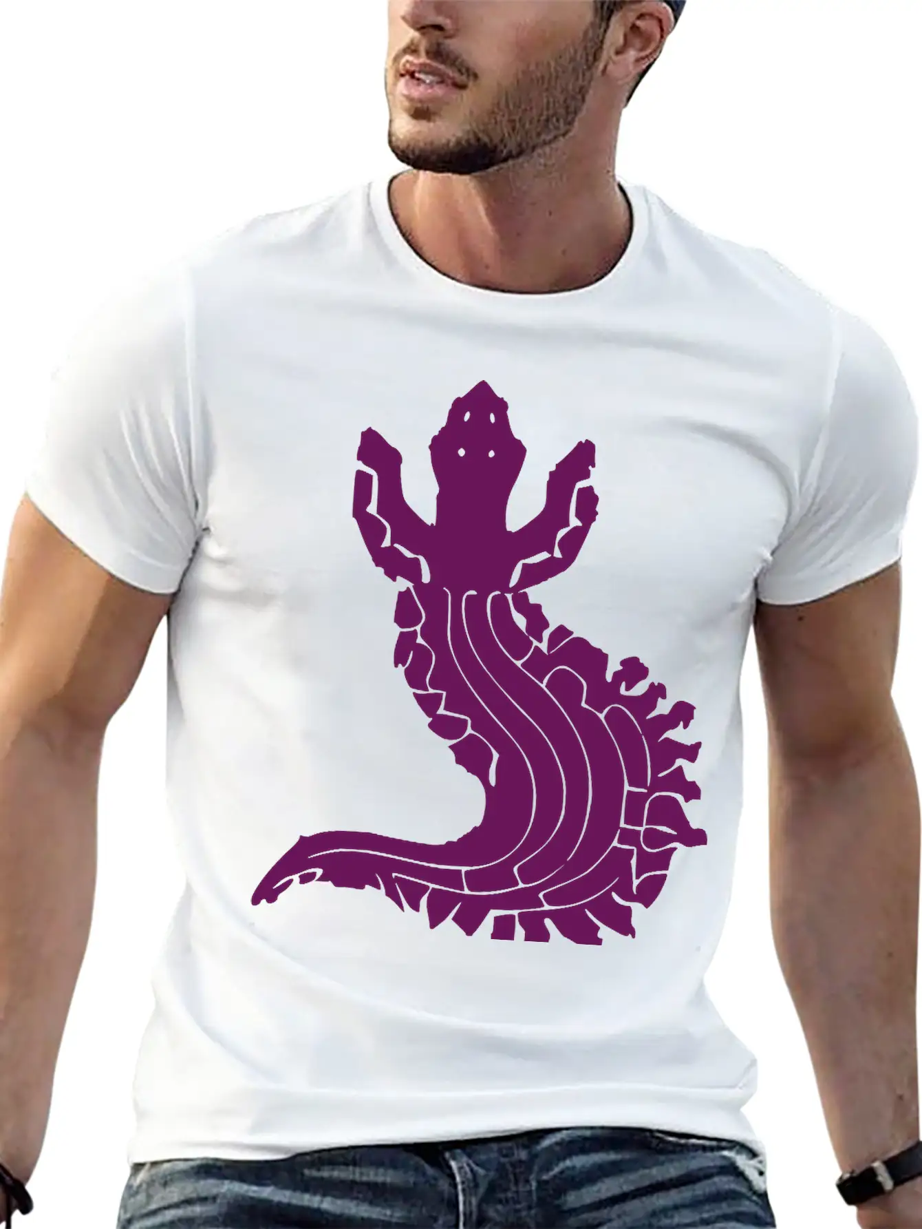 Sea Serpent Tribal Art Vector Unisex Short Sleeve Soft Cotton T-Shirt – Casual Everyday Wear