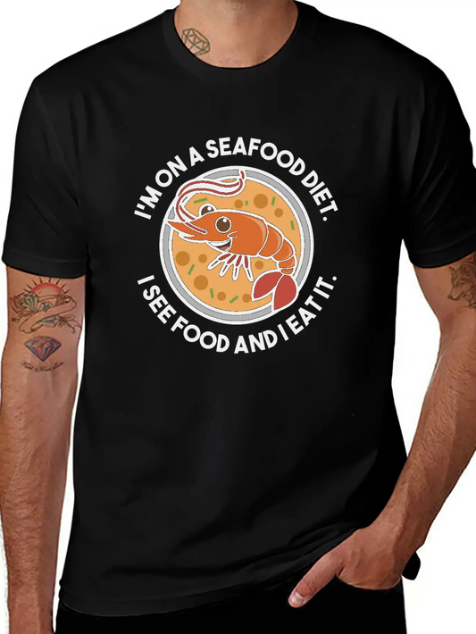 Seafood Diet. See Food And Eat It. Fun Shirt. Stylish Everyday T-Shirt – Unisex Basic Cotton Tee