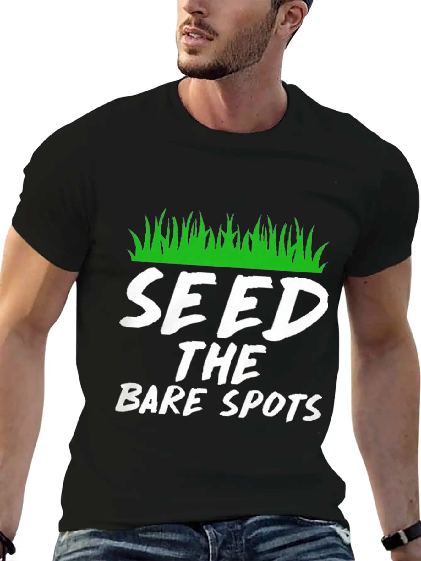 Seed The Bare Spots Gardening T Shirt Unisex Short Sleeve Soft Cotton T-Shirt – Casual Everyday Wear