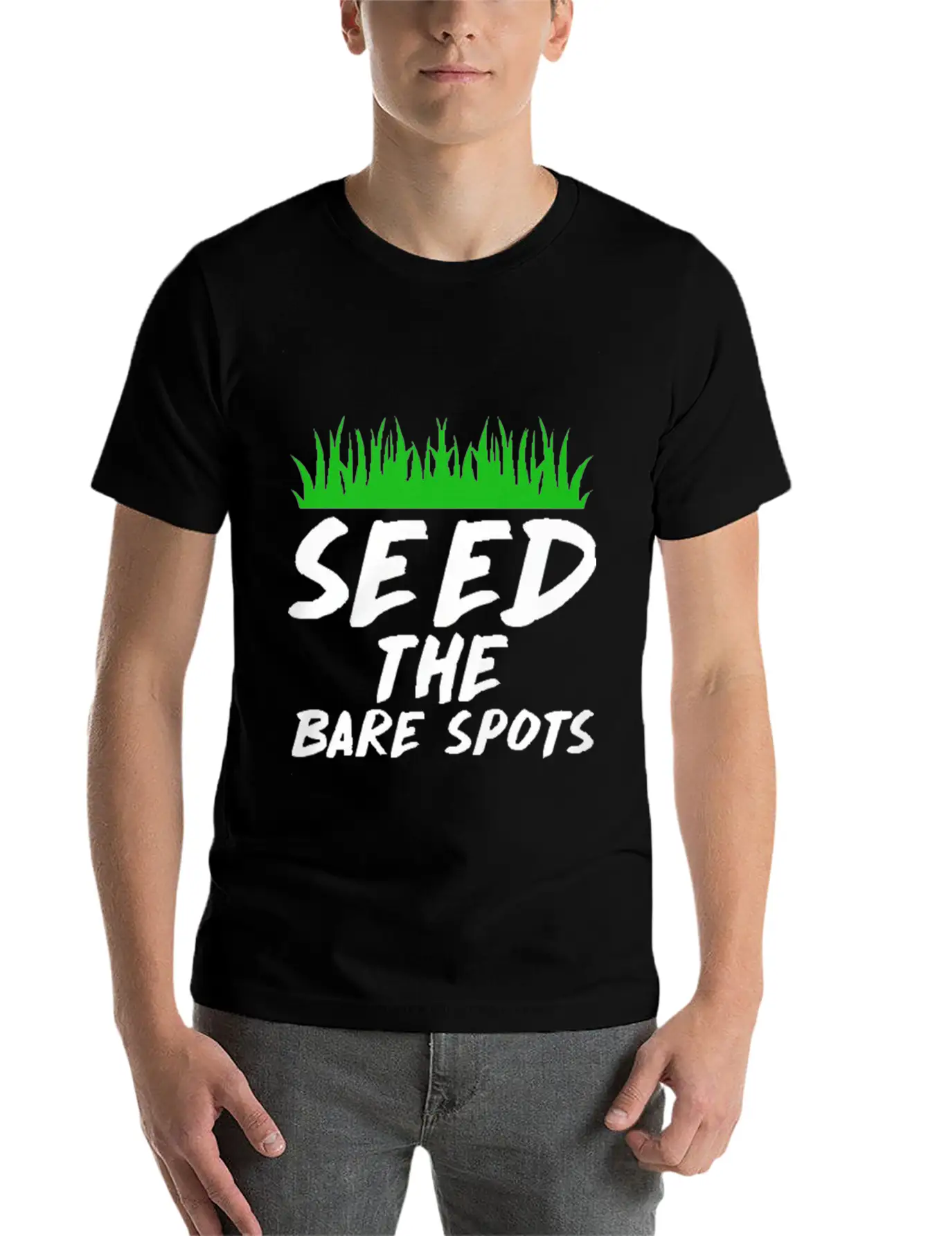 Seed The Bare Spots Gardening T Shirt Unisex Short Sleeve Soft Cotton T-Shirt – Casual Everyday Wear