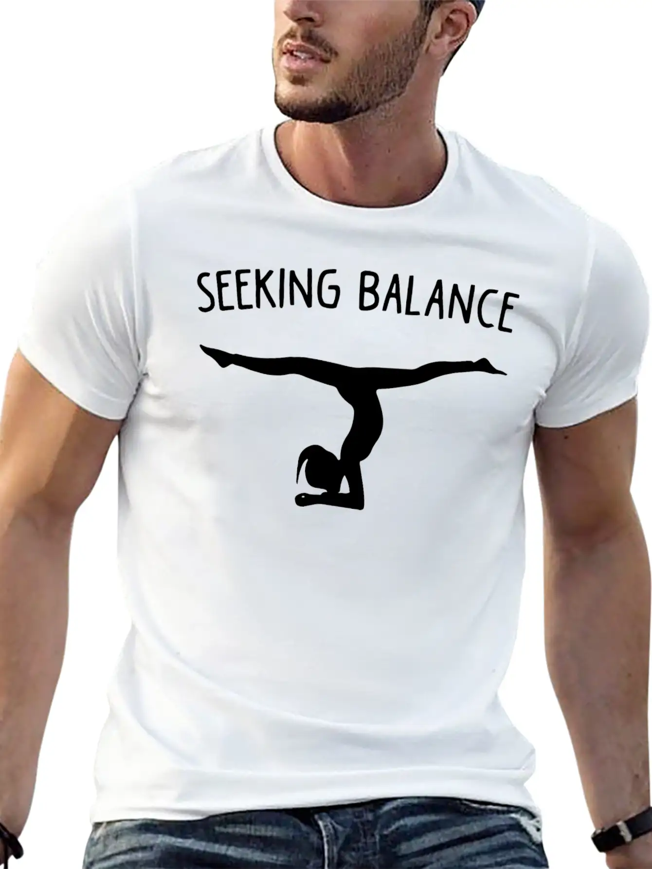 Seeking Balance Unisex Short Sleeve Soft Cotton T-Shirt – Casual Everyday Wear