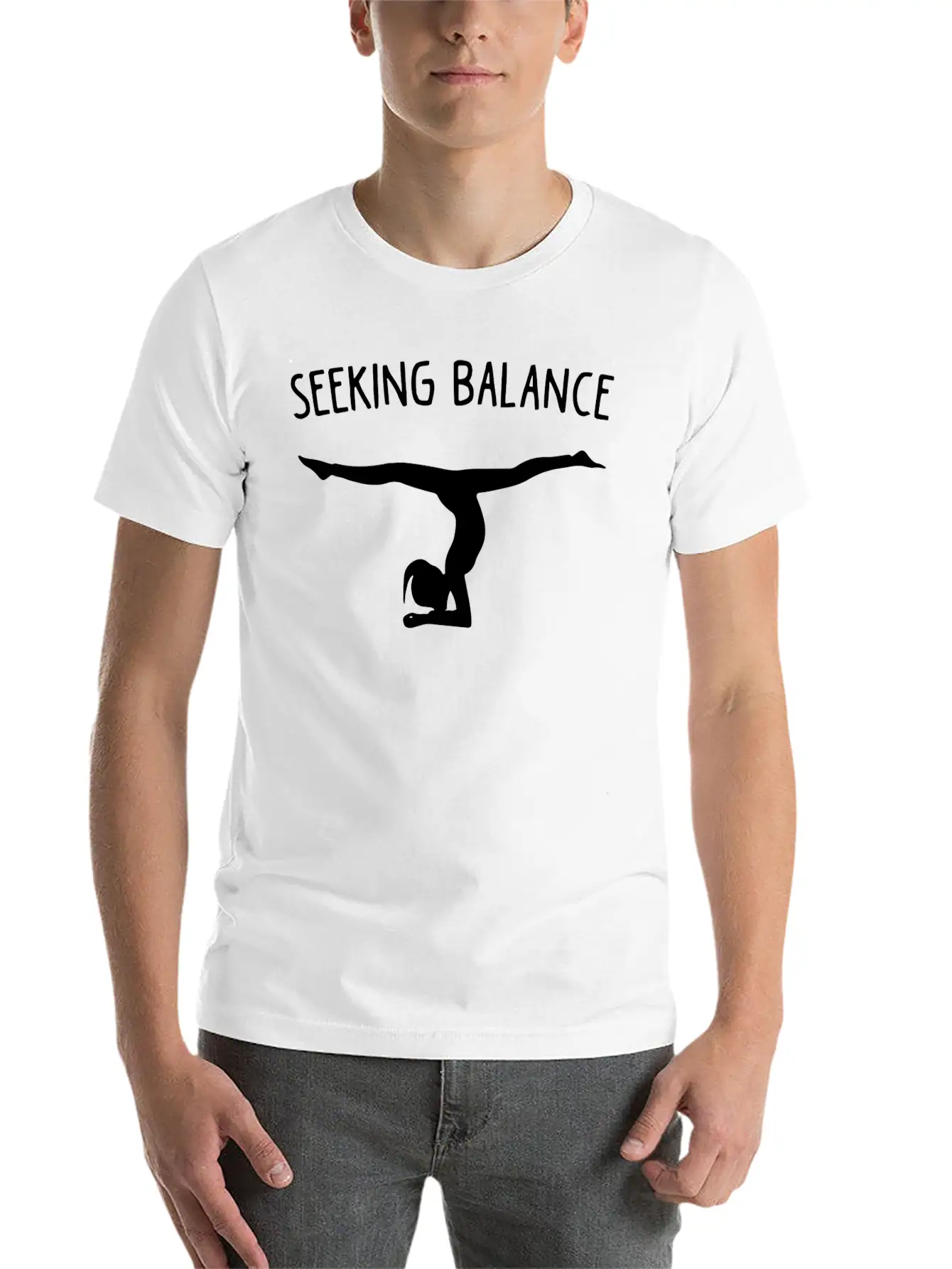Seeking Balance Unisex Short Sleeve Soft Cotton T-Shirt – Casual Everyday Wear