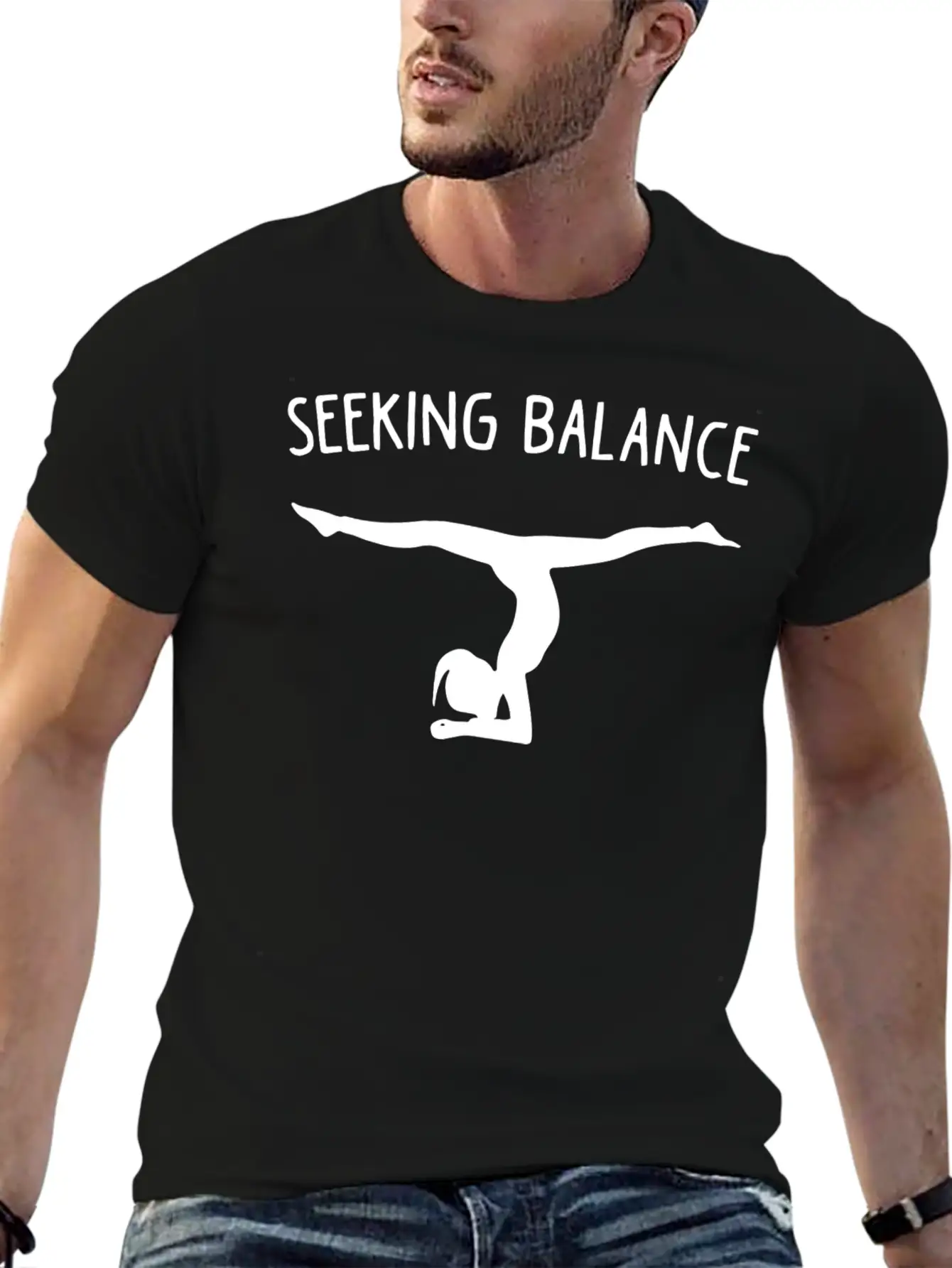 Seeking Balance Unisex Short Sleeve Soft Cotton T-Shirt – Casual Everyday Wear