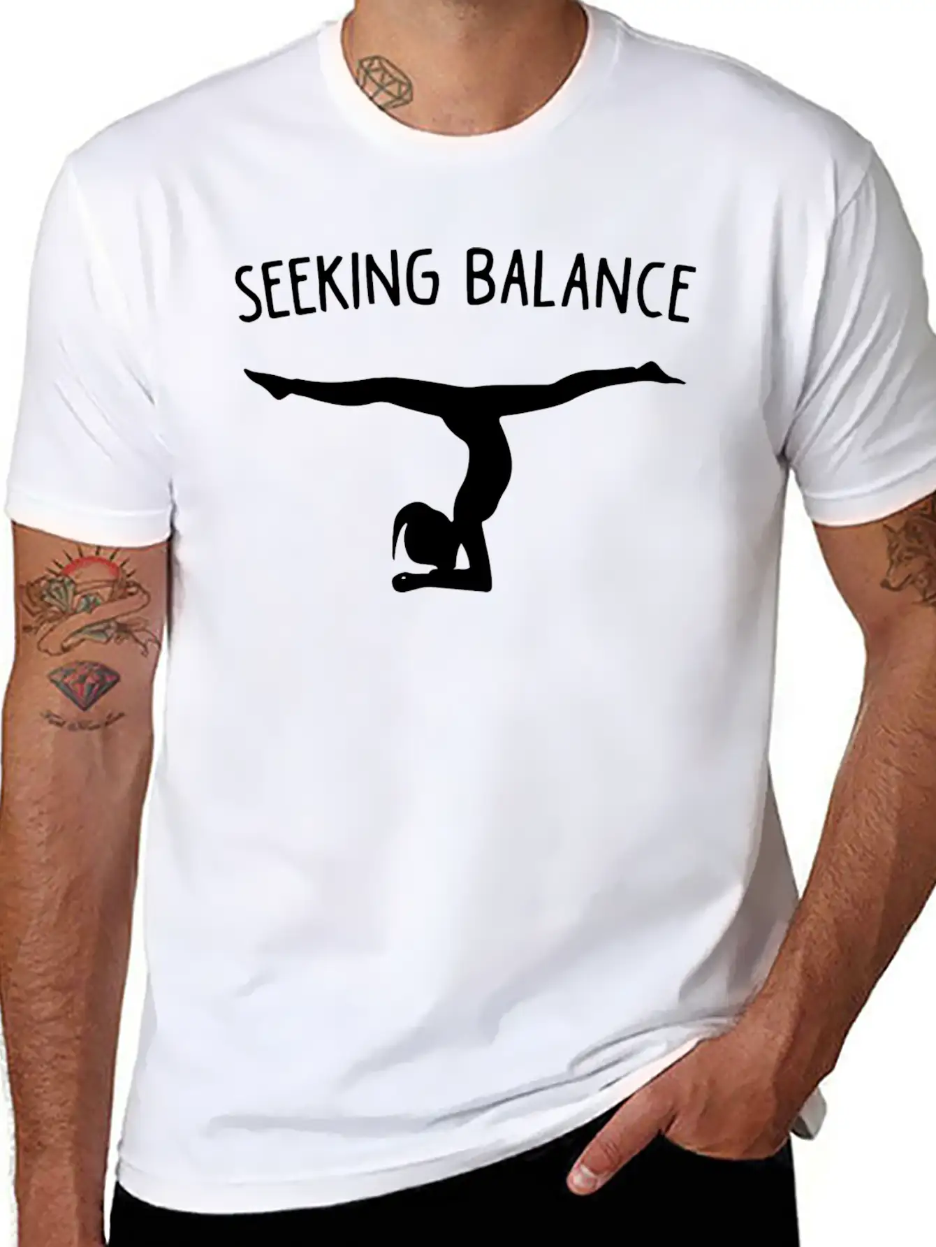 Seeking Balance Unisex Short Sleeve Soft Cotton T-Shirt – Casual Everyday Wear
